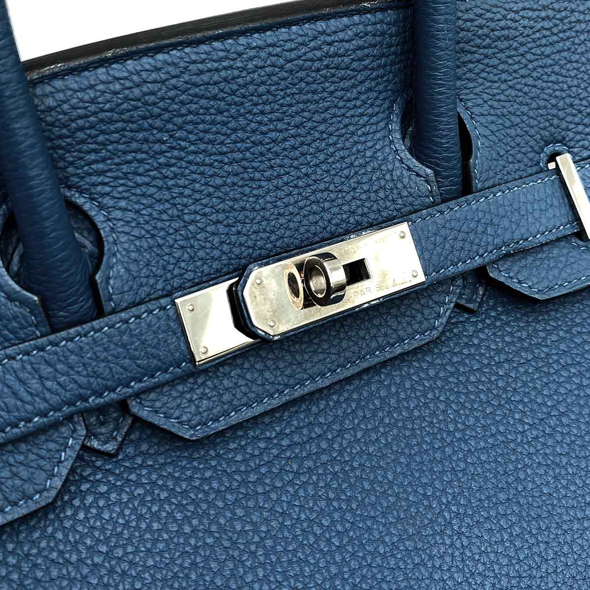 Hermès Hermes Birkin 30 Blue Izmir Togo PHW #Q