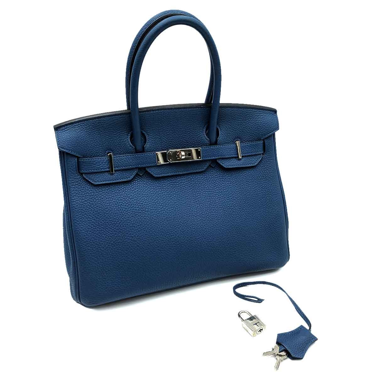 Hermès Hermes Birkin 30 Blue Izmir Togo PHW #Q