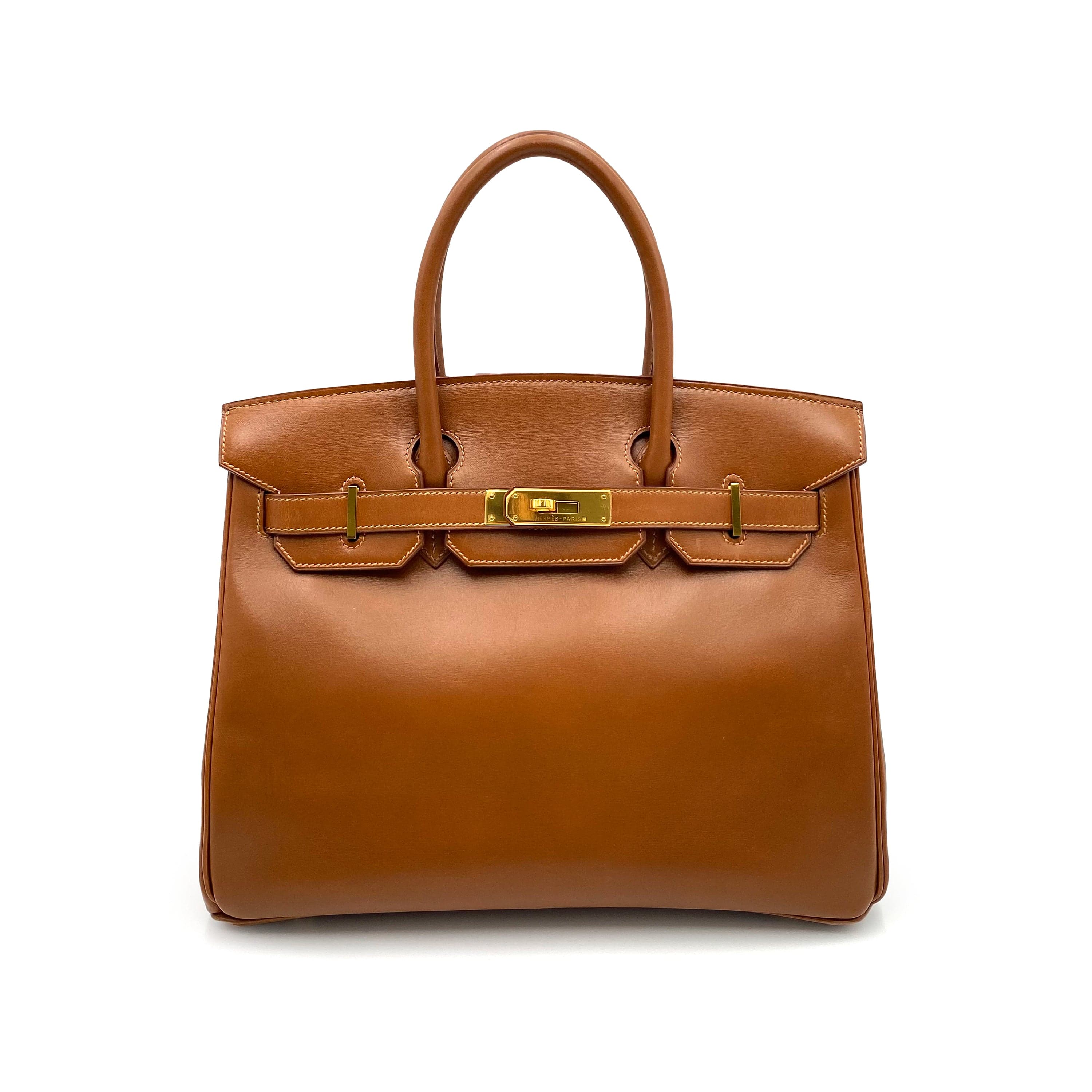 Hermès HERMES BIRKIN 30 BROWN TYPE BOXCALF HAND BAG □E GHW 90230750