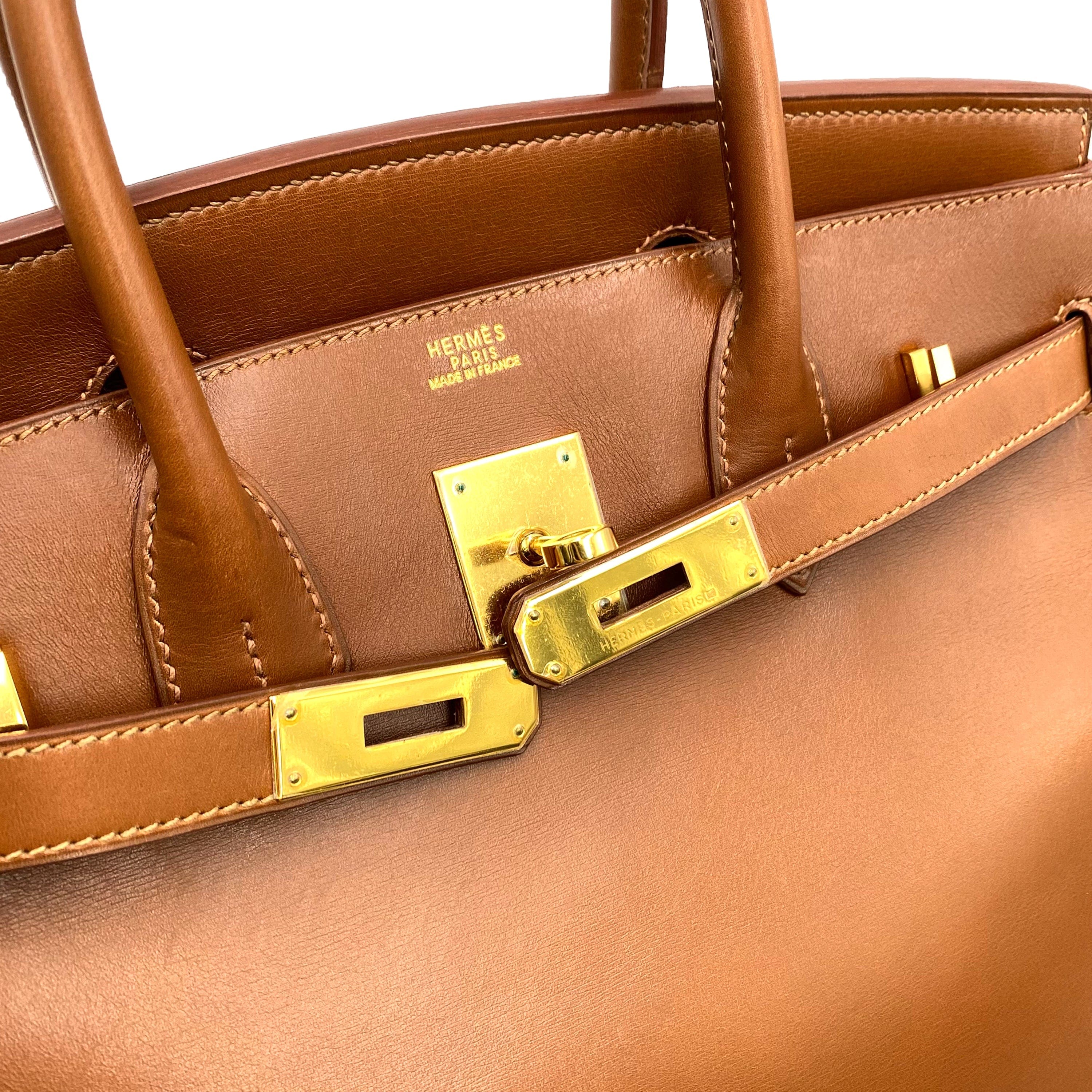 Hermès HERMES BIRKIN 30 BROWN TYPE BOXCALF HAND BAG □E GHW 90230750