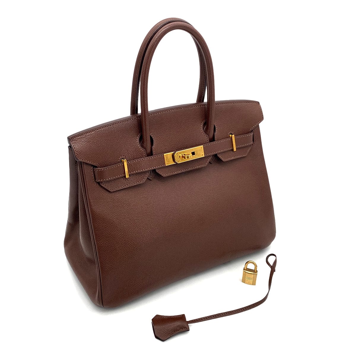 HERMES HERMES BIRKIN 30 BROWN TYPE EPSOM HAND BAG ▢I GHW 90254612