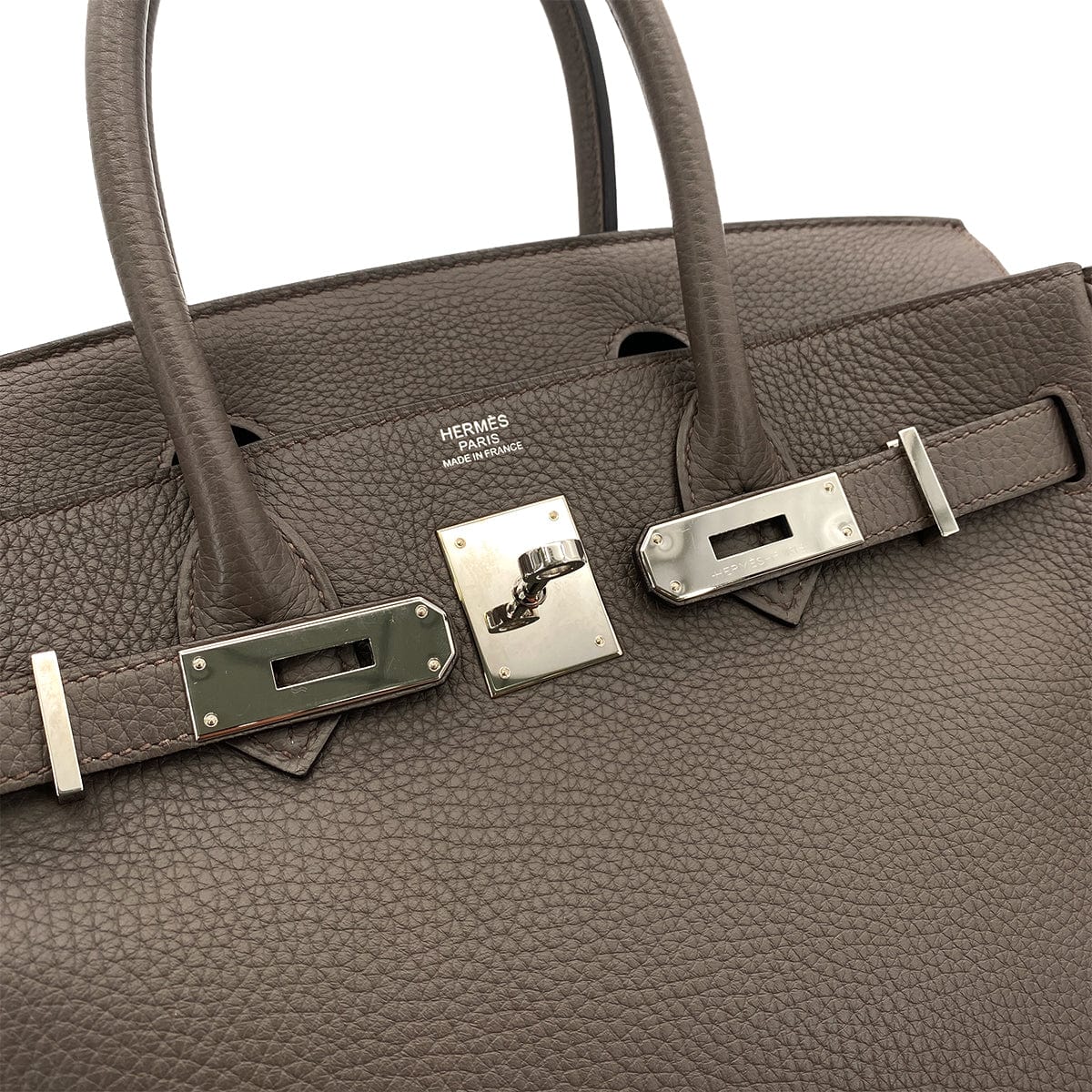 HERMES HERMES BIRKIN 30 ETAIN CLEMENCE PHW #C 90251944