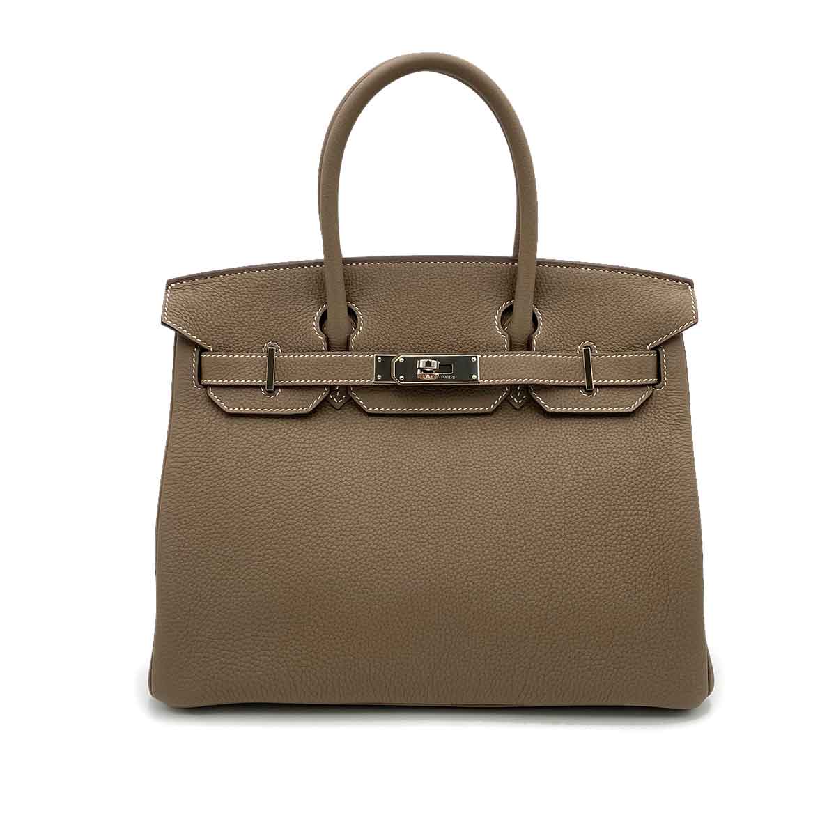 Hermès HERMES BIRKIN 30 ETOUPE TOGO HAND BAG D SHW 90231258