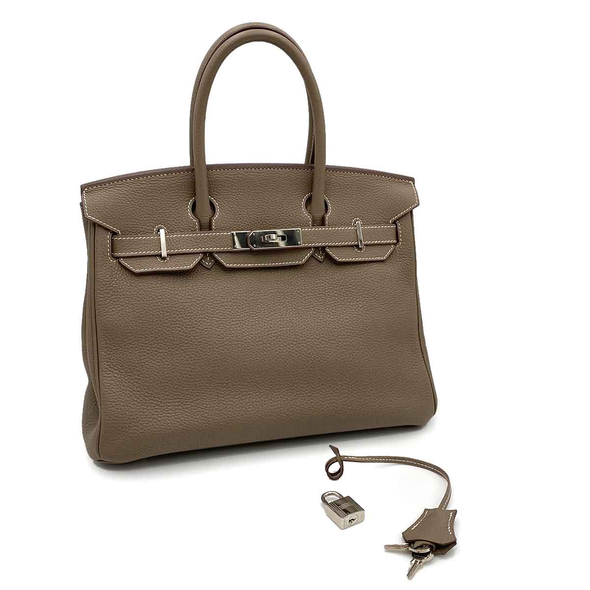 Hermès Hermès Birkin 30 Etoupe Togo PHW #X 90231945