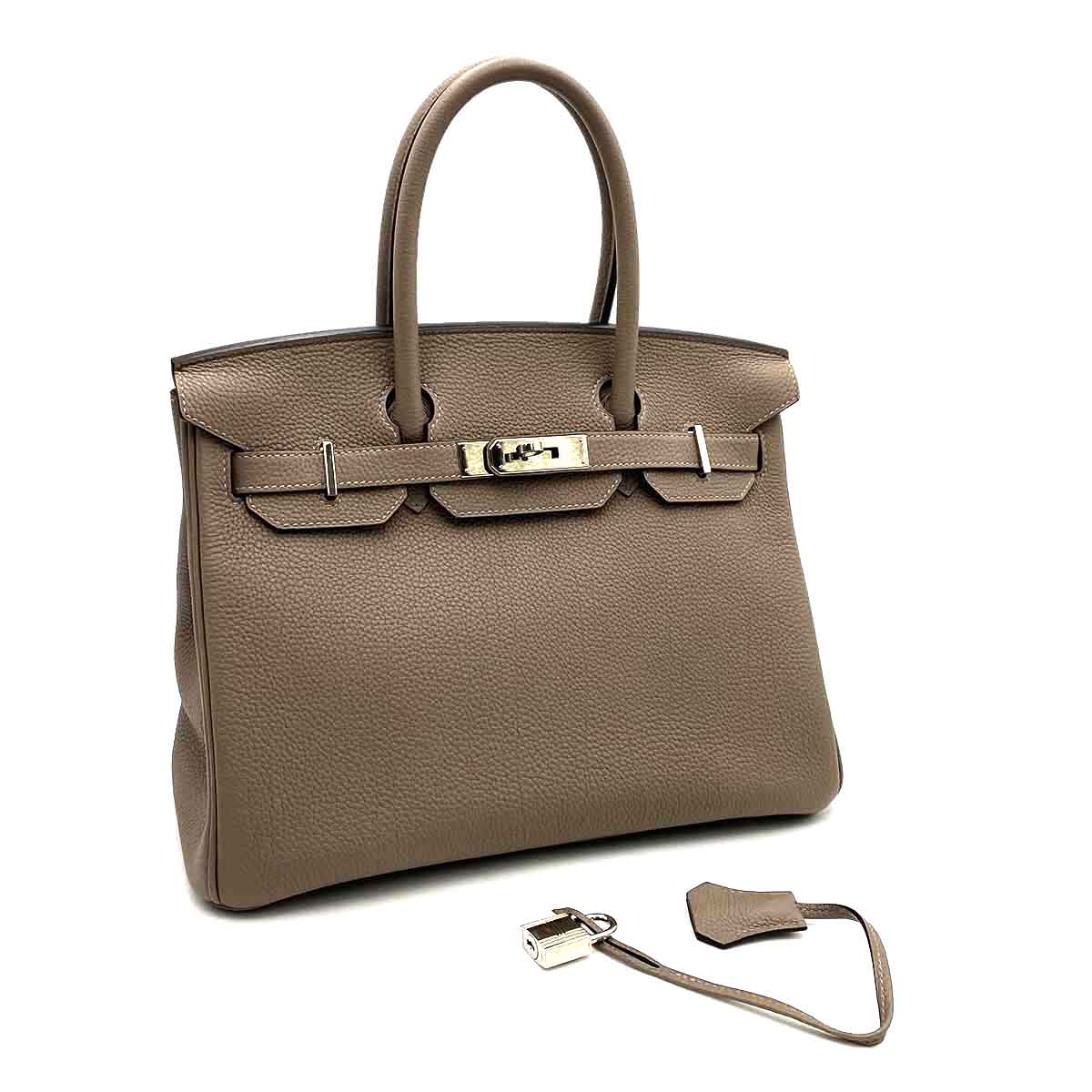 Hermès Hermès Birkin 30 Etoupe Togo PHW #Y 90233659