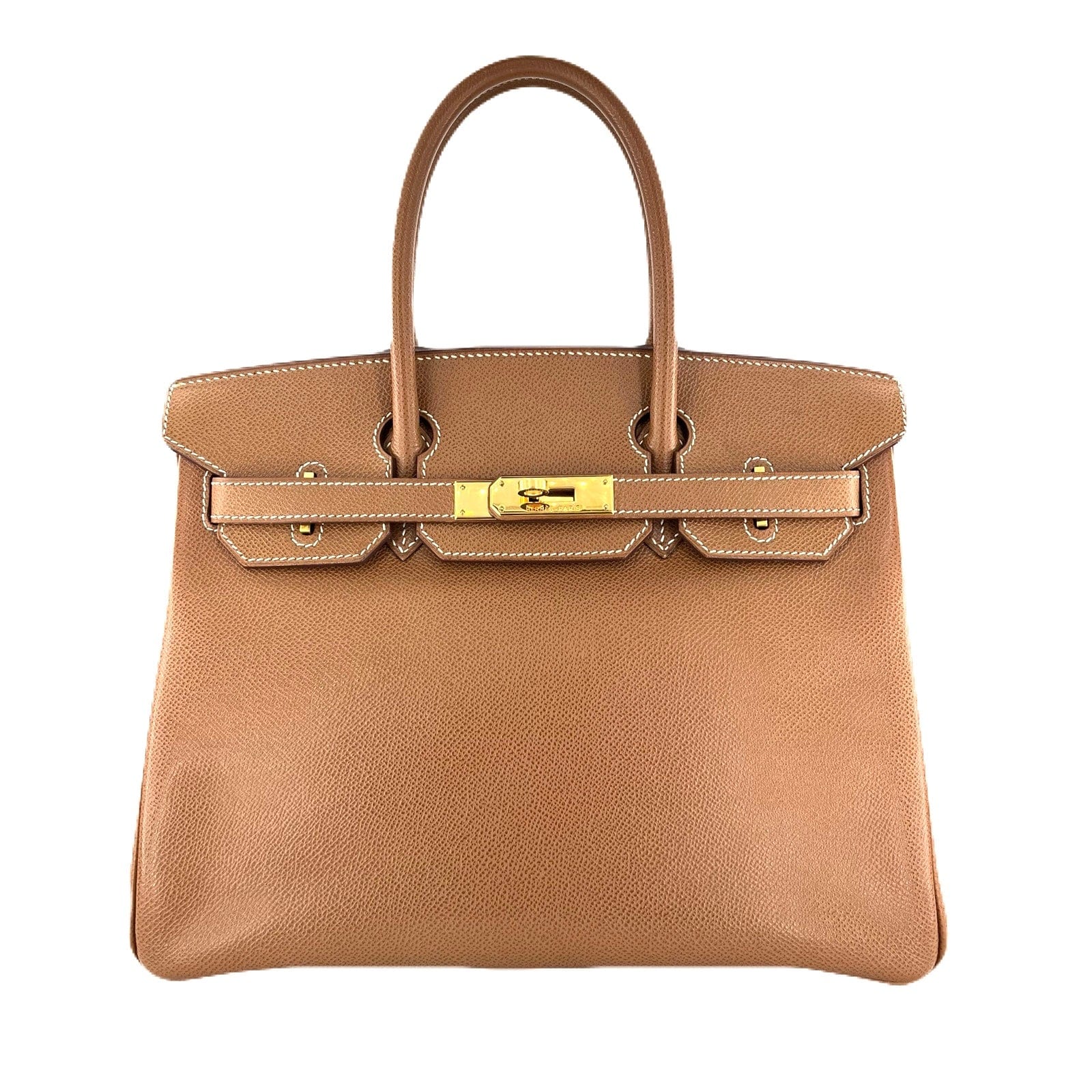 Hermès HERMES BIRKIN 30 GOLD COUCHEVEL HAND BAG □G