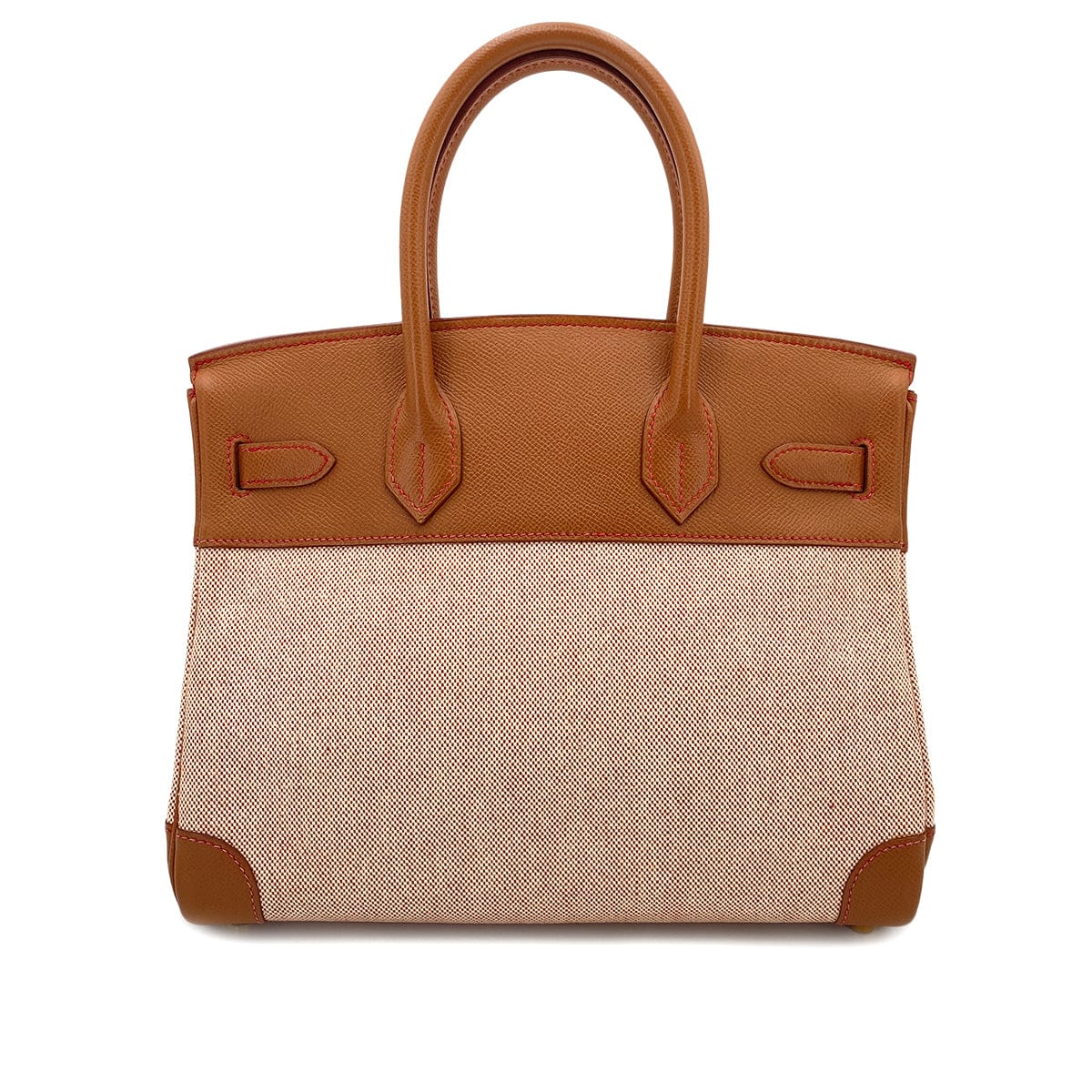 Hermès HERMES BIRKIN 30 GOLD COUCHEVEL TOILE HAND BAG □C 90244733