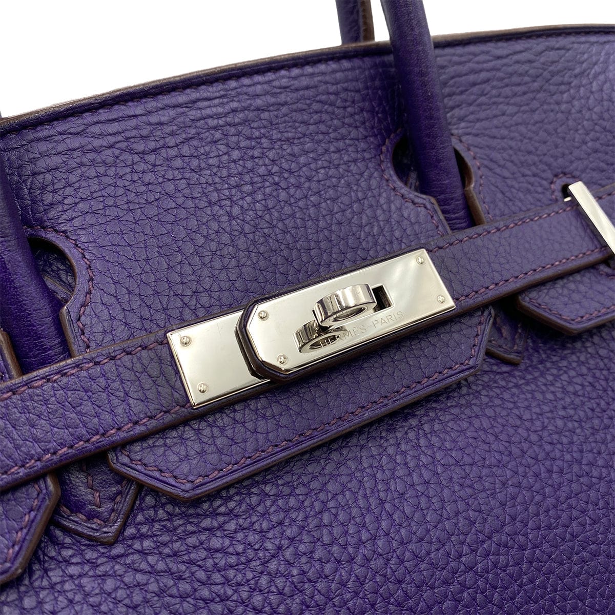 HERMES HERMES BIRKIN 30 IRIS TAURILLON CLEMENCE HAND BAG □N SHW 90247385