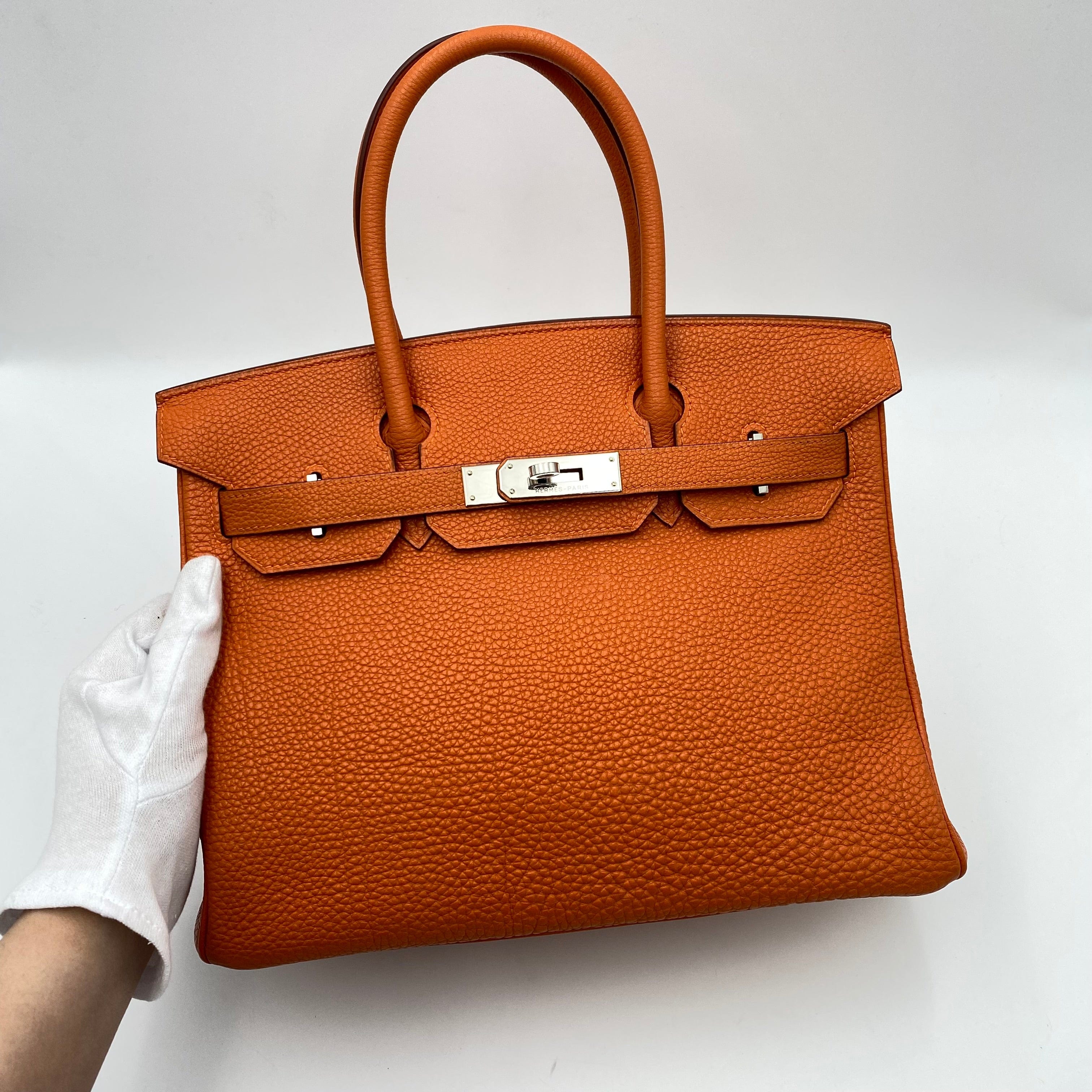 Hermès HERMES BIRKIN 30 ORANGE TOGO HAND BAG □G SHW 90225651