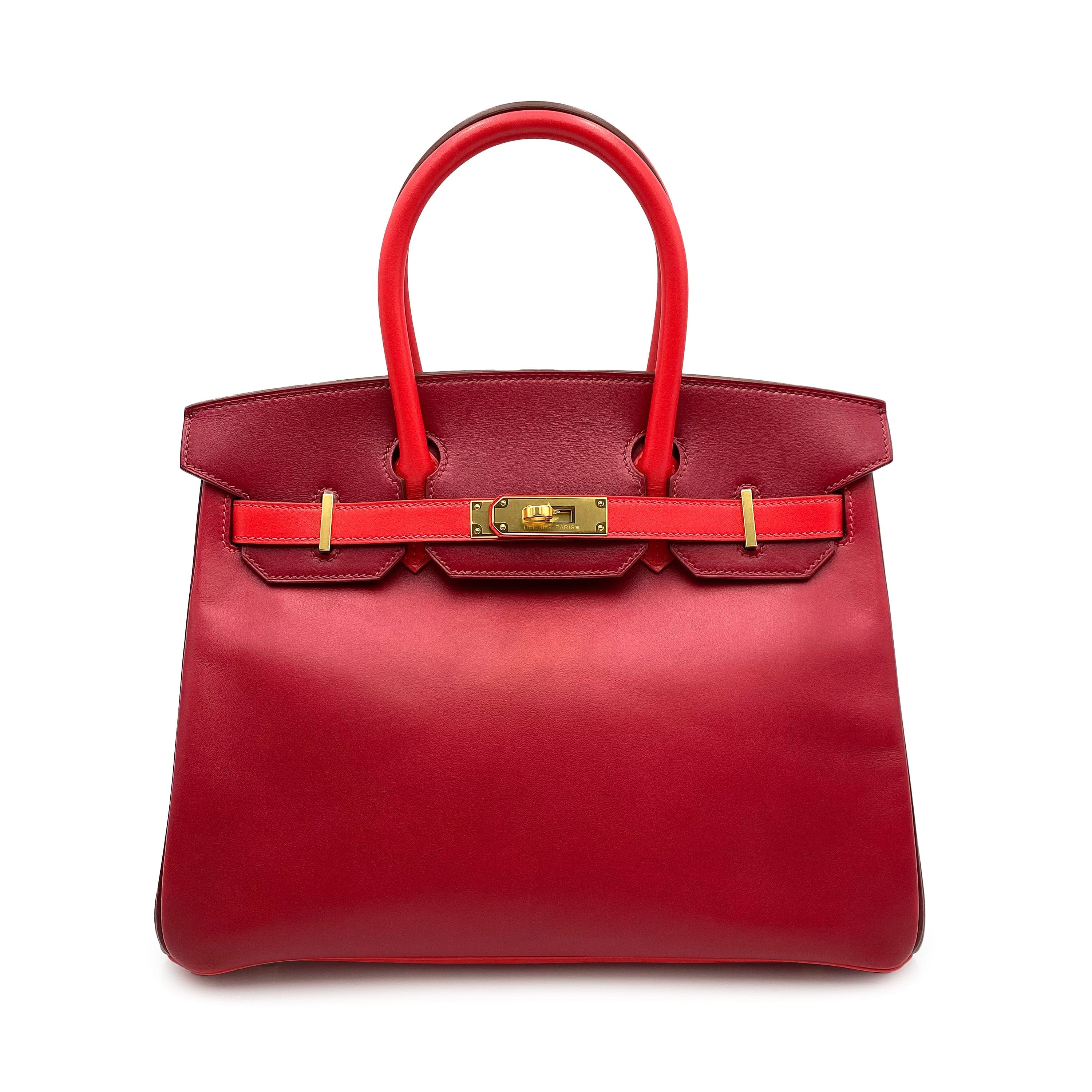 Hermès Hermes Birkin 30 Quad-Colour Rouge Tadelakt GHW #P