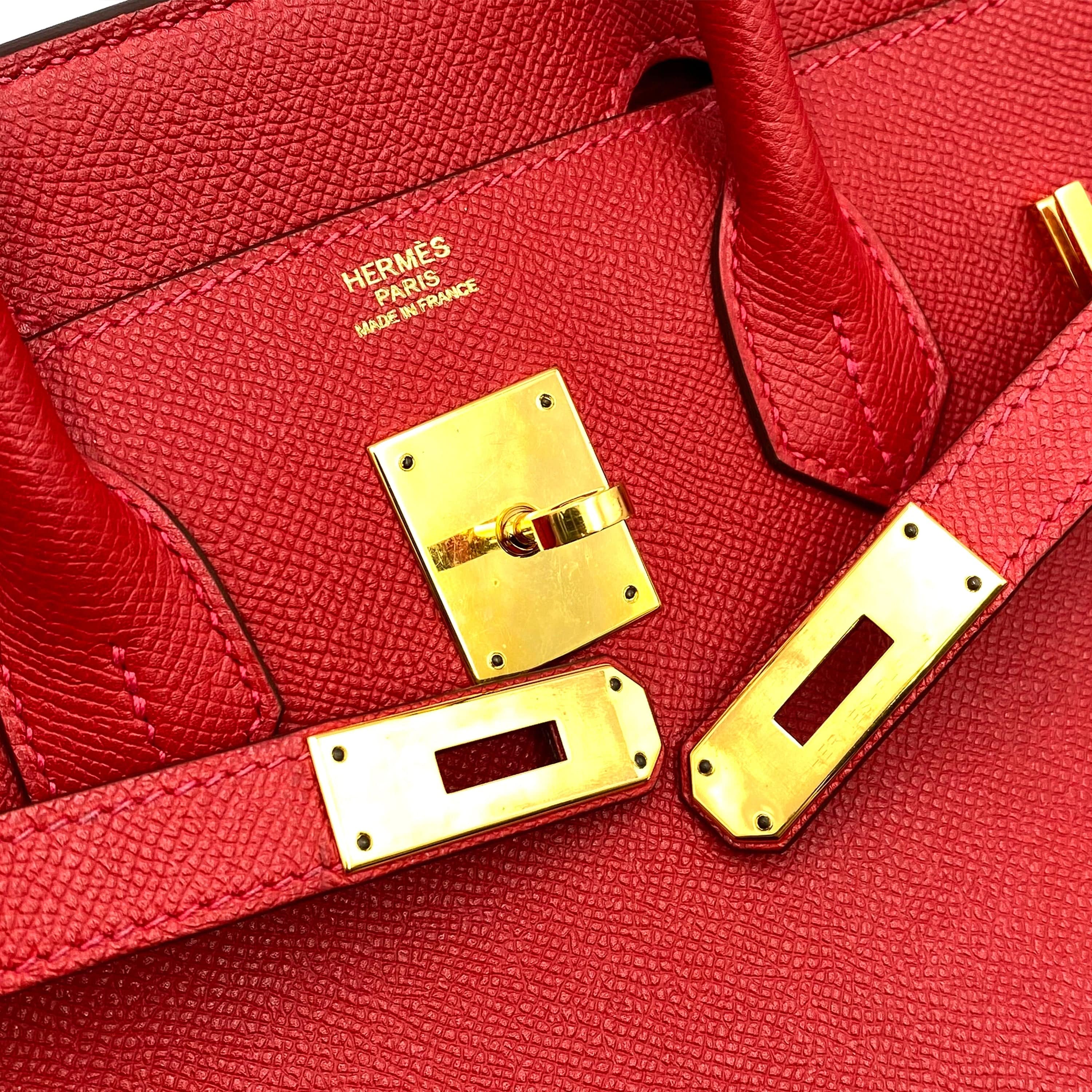 Hermès HERMES BIRKIN 30 ROUGE CASAQUE EPSOM GHW #T