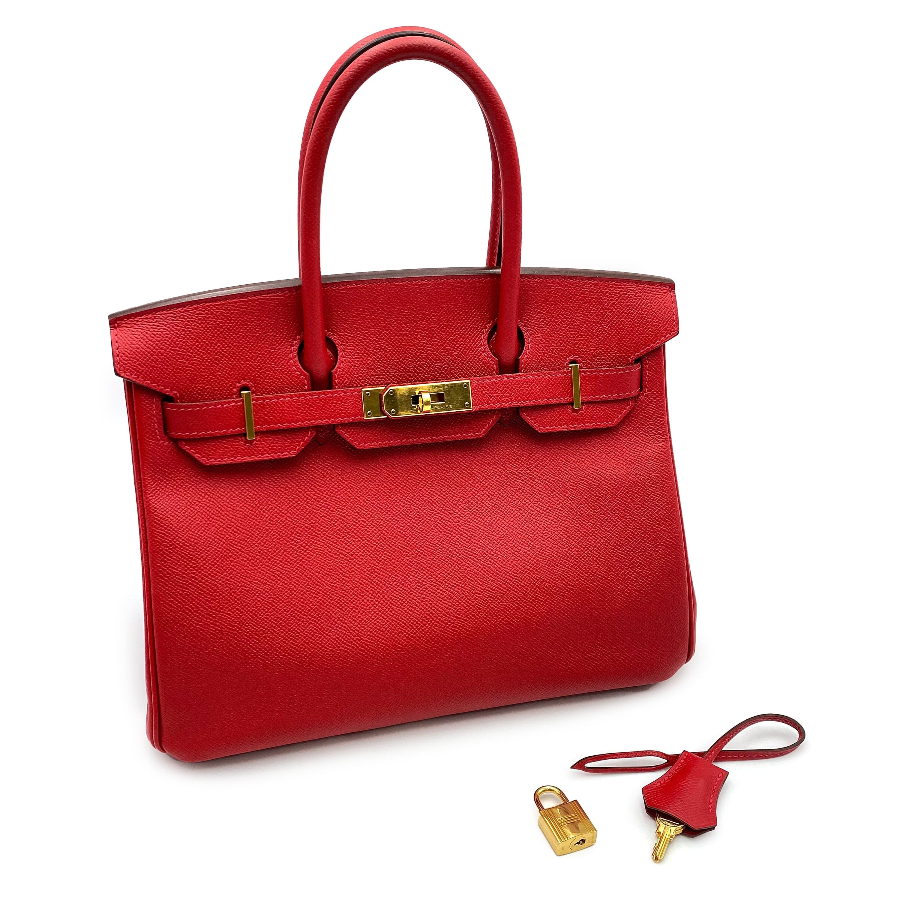 Hermès HERMES BIRKIN 30 ROUGE CASAQUE EPSOM GHW #T