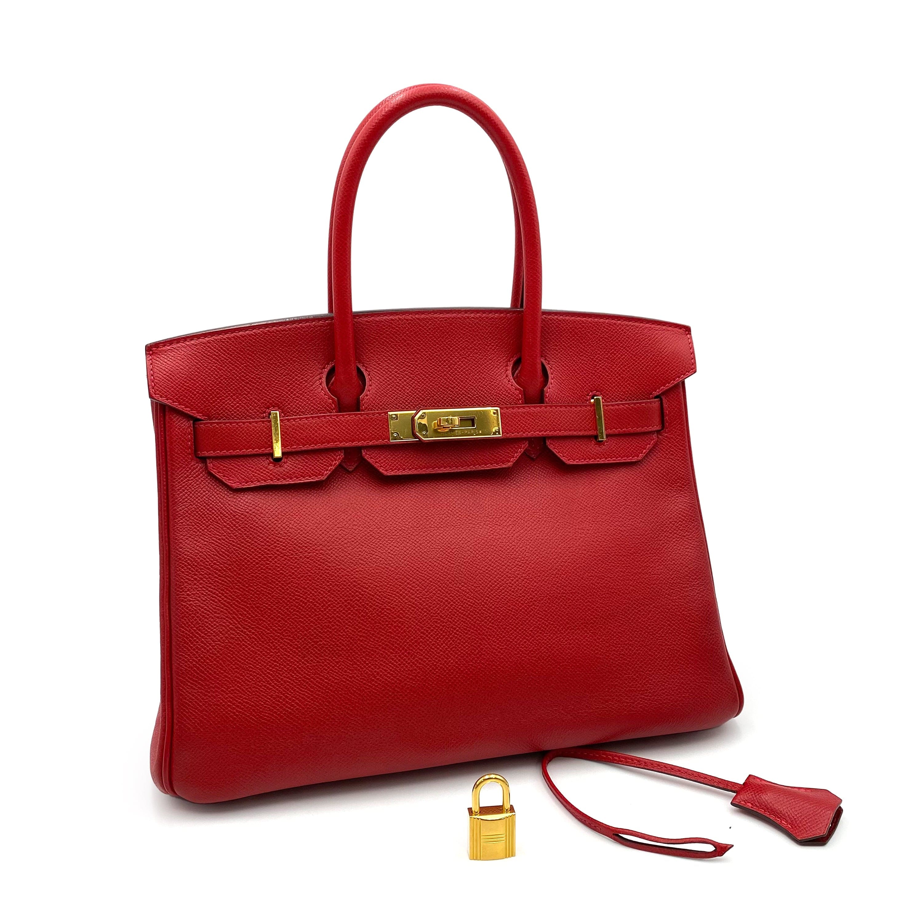 Hermès HERMES BIRKIN 30 ROUGE CASAQUE EPSON HAND BAG □R GHW90237906