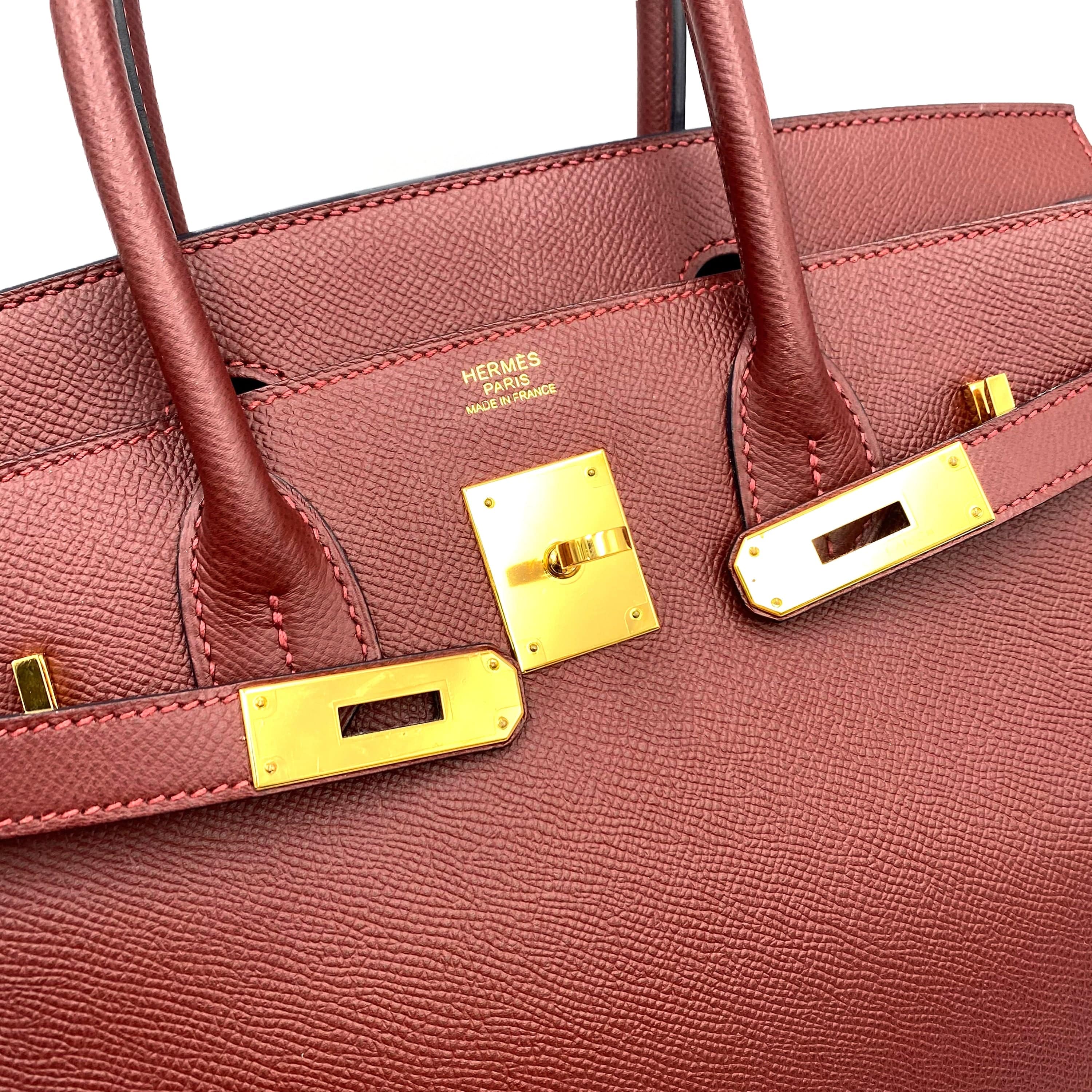 Hermès HERMES BIRKIN 30 ROUGE H EPSON HAND BAG T GHW 90230749