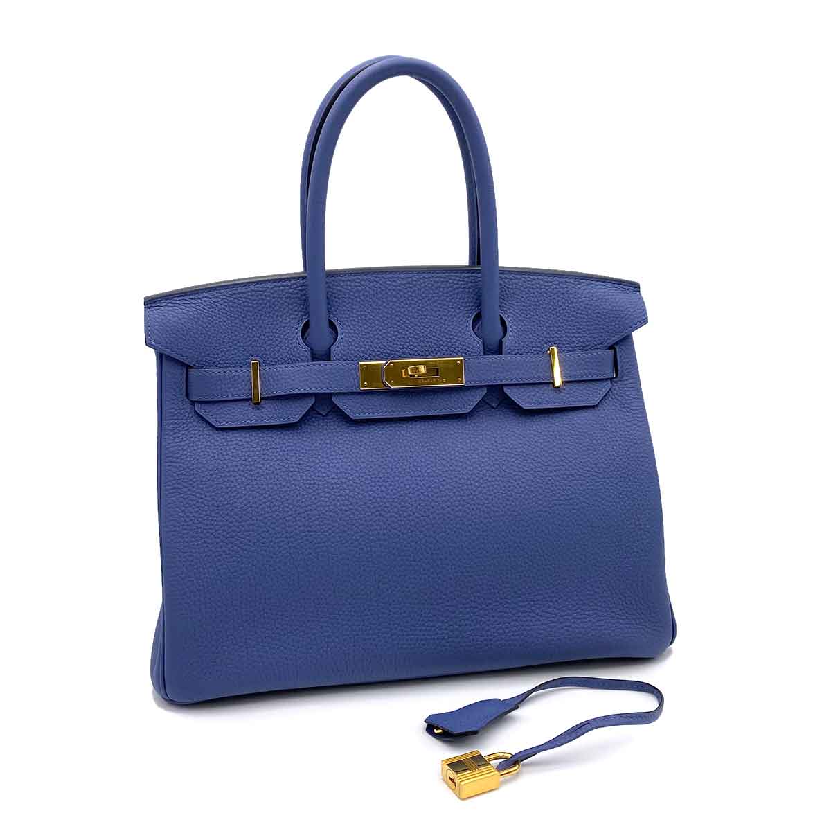 Hermès HERMES BIRKIN 30 TOGO BLUE BRIGHTON HAND BAG C GHW 90230880