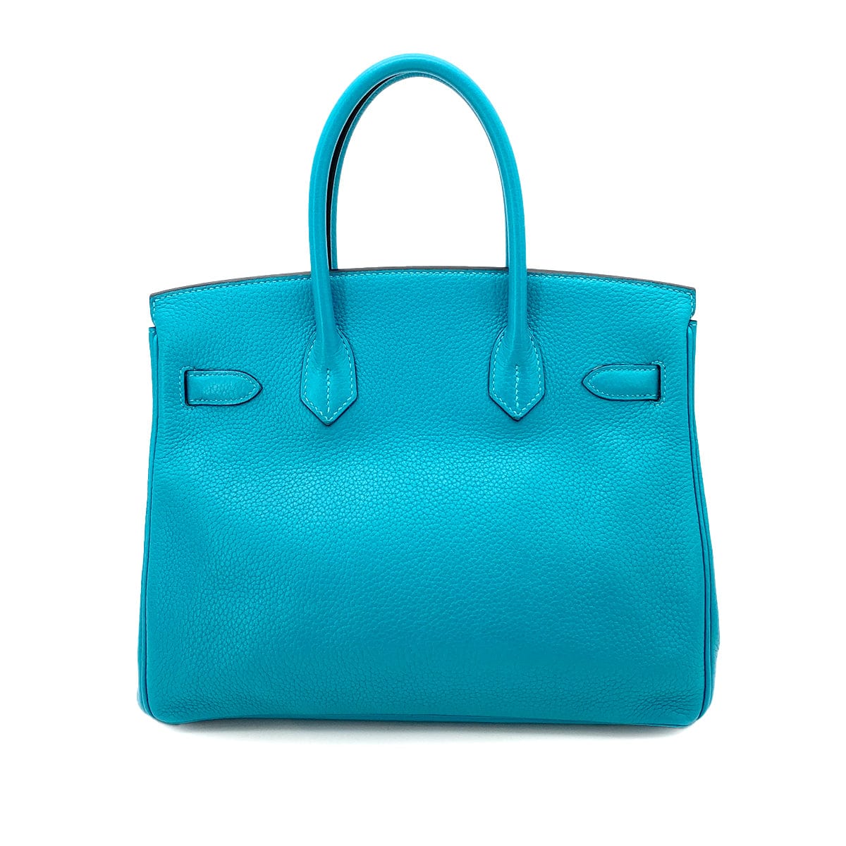 HERMES HERMES BIRKIN 30 TURQUOISE CLEMENCE PHW #R 90251078