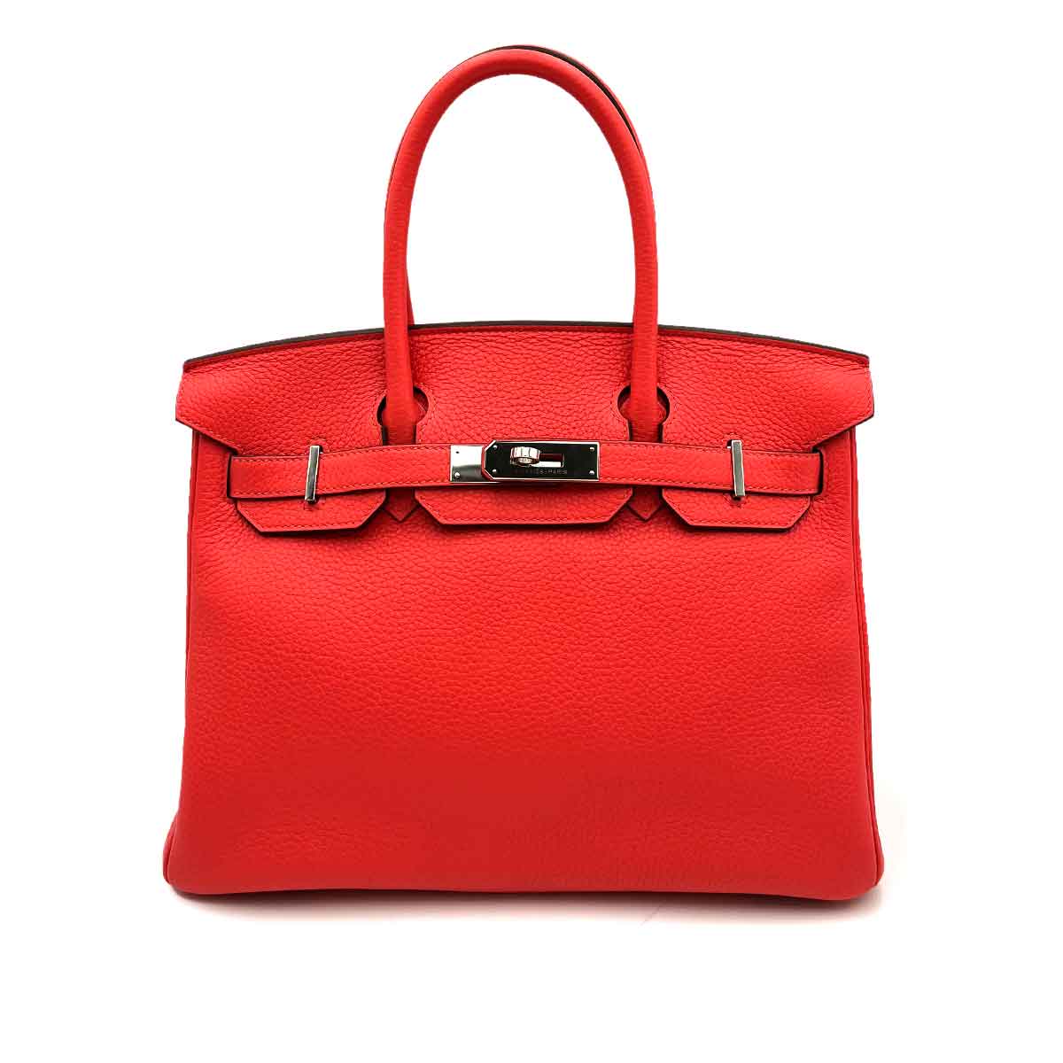 Hermès Hermès Birkin 30 Verso Rose Jaipur / Orange Clemence PHW #Z 90234619