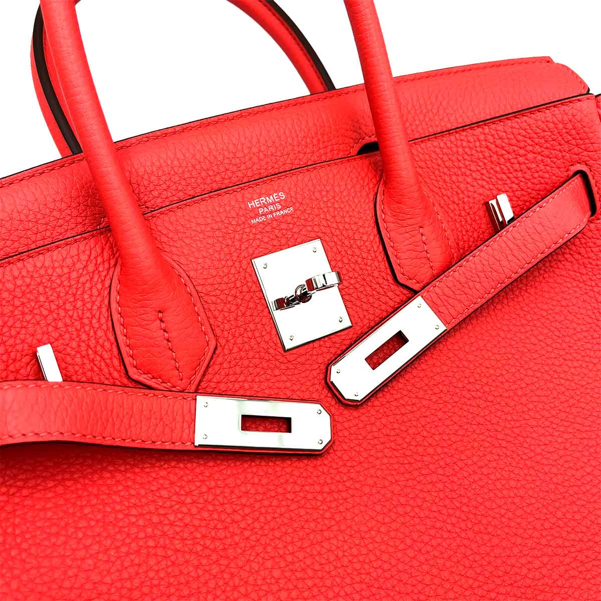 Hermès Hermès Birkin 30 Verso Rose Jaipur / Orange Clemence PHW #Z 90234619