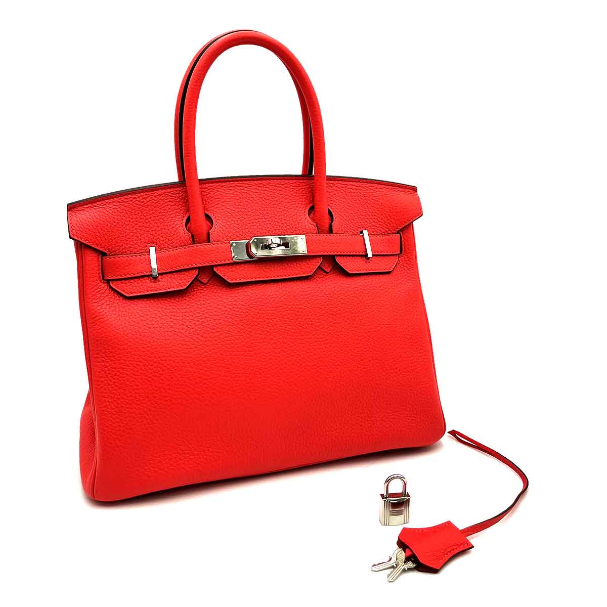 Hermès Hermès Birkin 30 Verso Rose Jaipur / Orange Clemence PHW #Z 90234619