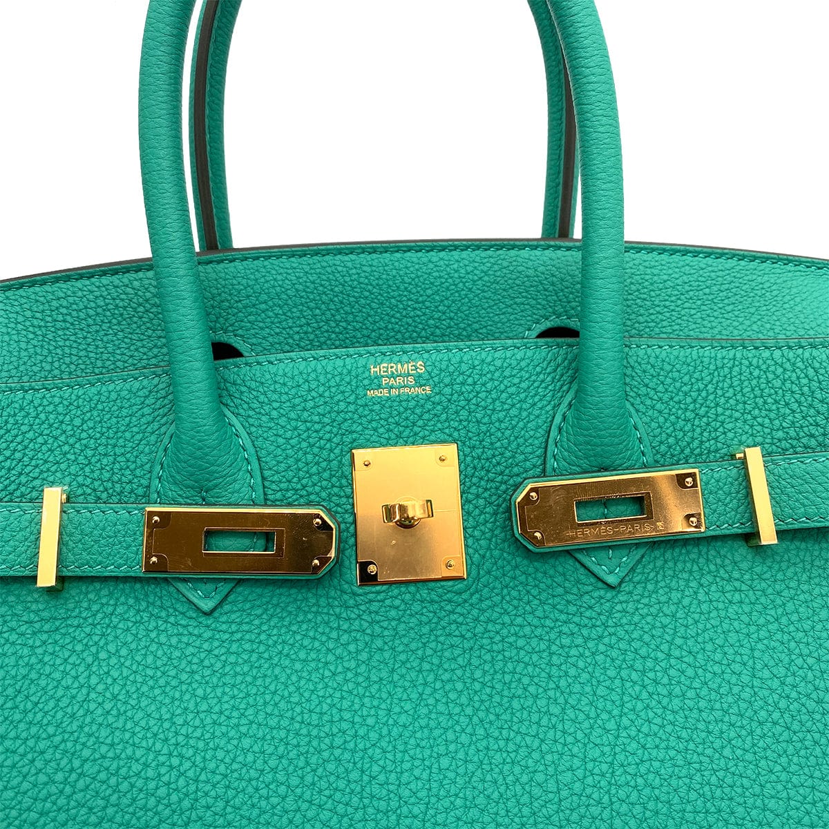 HERMES HERMES BIRKIN 30 VERT VERONE TOGO HAND BAG D GHW 90257429