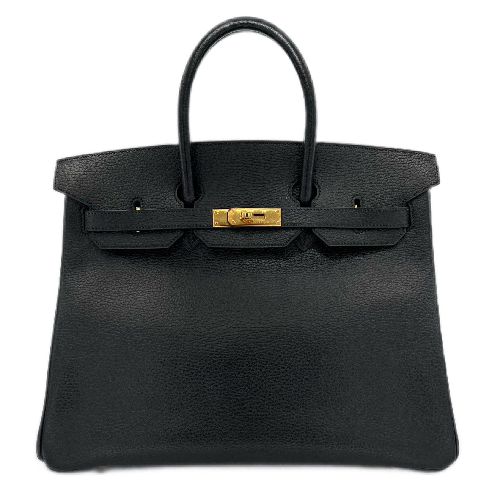 Hermès HERMES BIRKIN 35 BLACK ARDENNES HAND BAG □D 207845