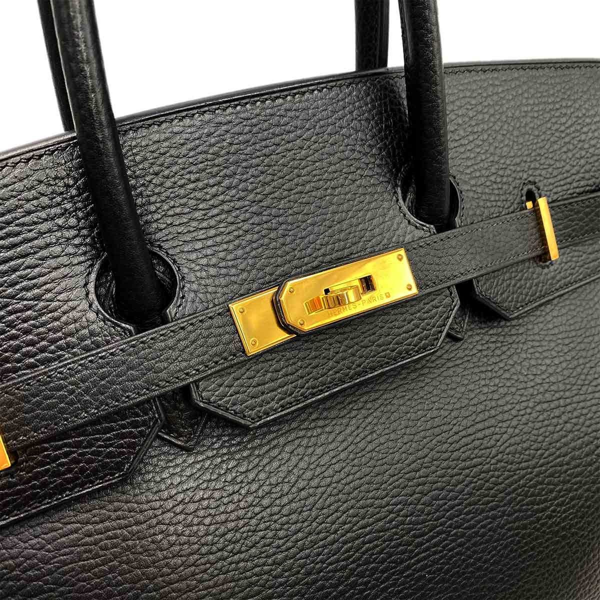 Hermès HERMES BIRKIN 35 BLACK ARDENNES HAND BAG □D GHW 90231906