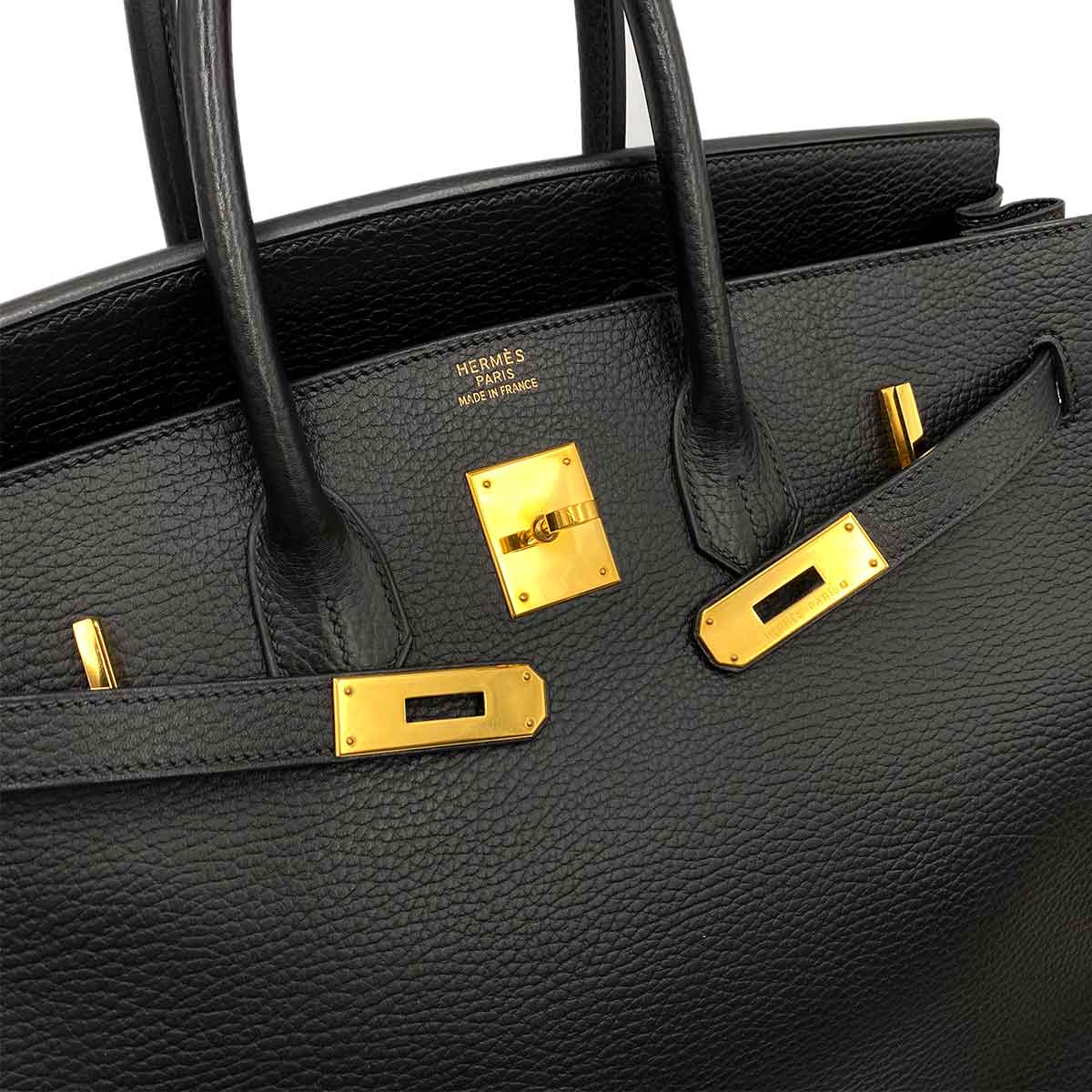 Hermès HERMES BIRKIN 35 BLACK ARDENNES HAND BAG □D GHW 90231906