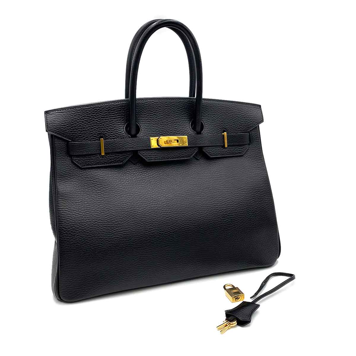 Hermès HERMES BIRKIN 35 BLACK ARDENNES HAND BAG □D GHW 90231906