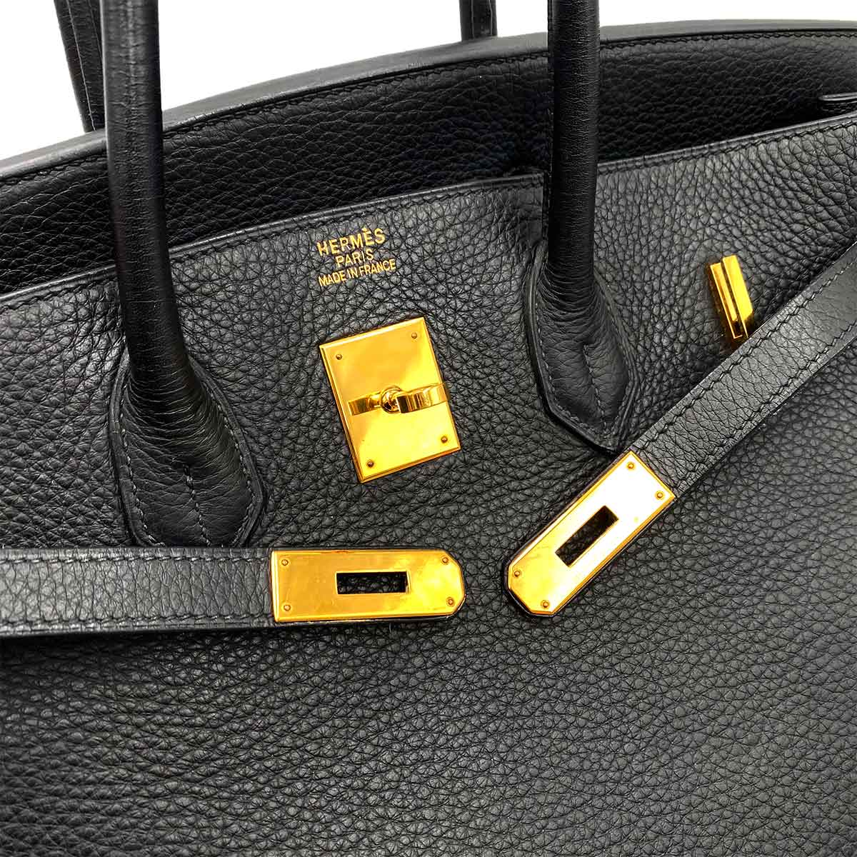 Hermès Hermès Birkin 35 Black Clemence GHW #H 90231283