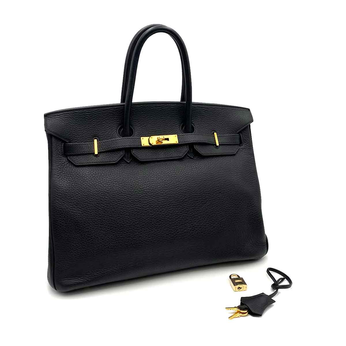 Hermès Hermès Birkin 35 Black Clemence GHW #H 90231283