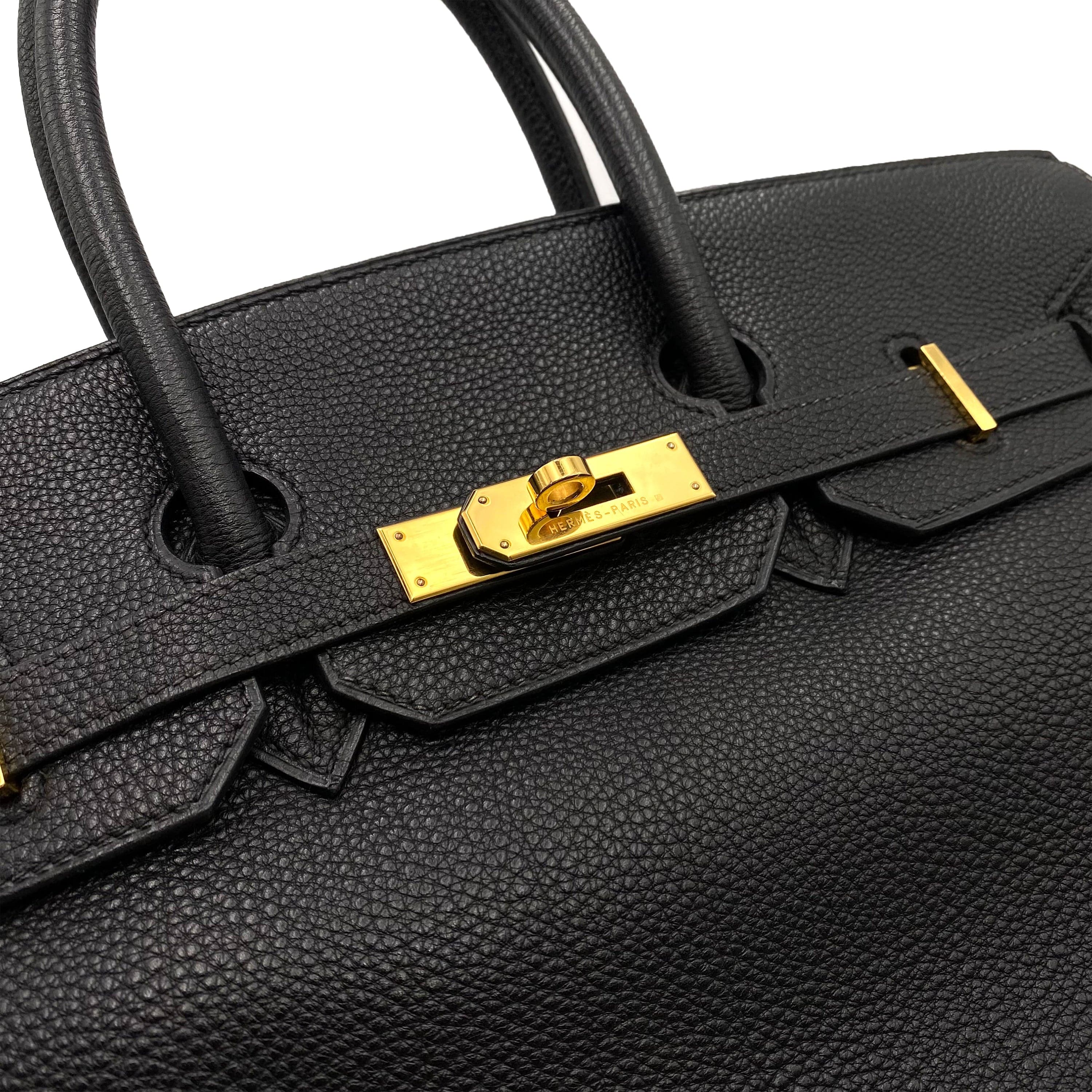 Hermès HERMES BIRKIN 35 BLACK TOGO HAND BAG □F GHW 90231267