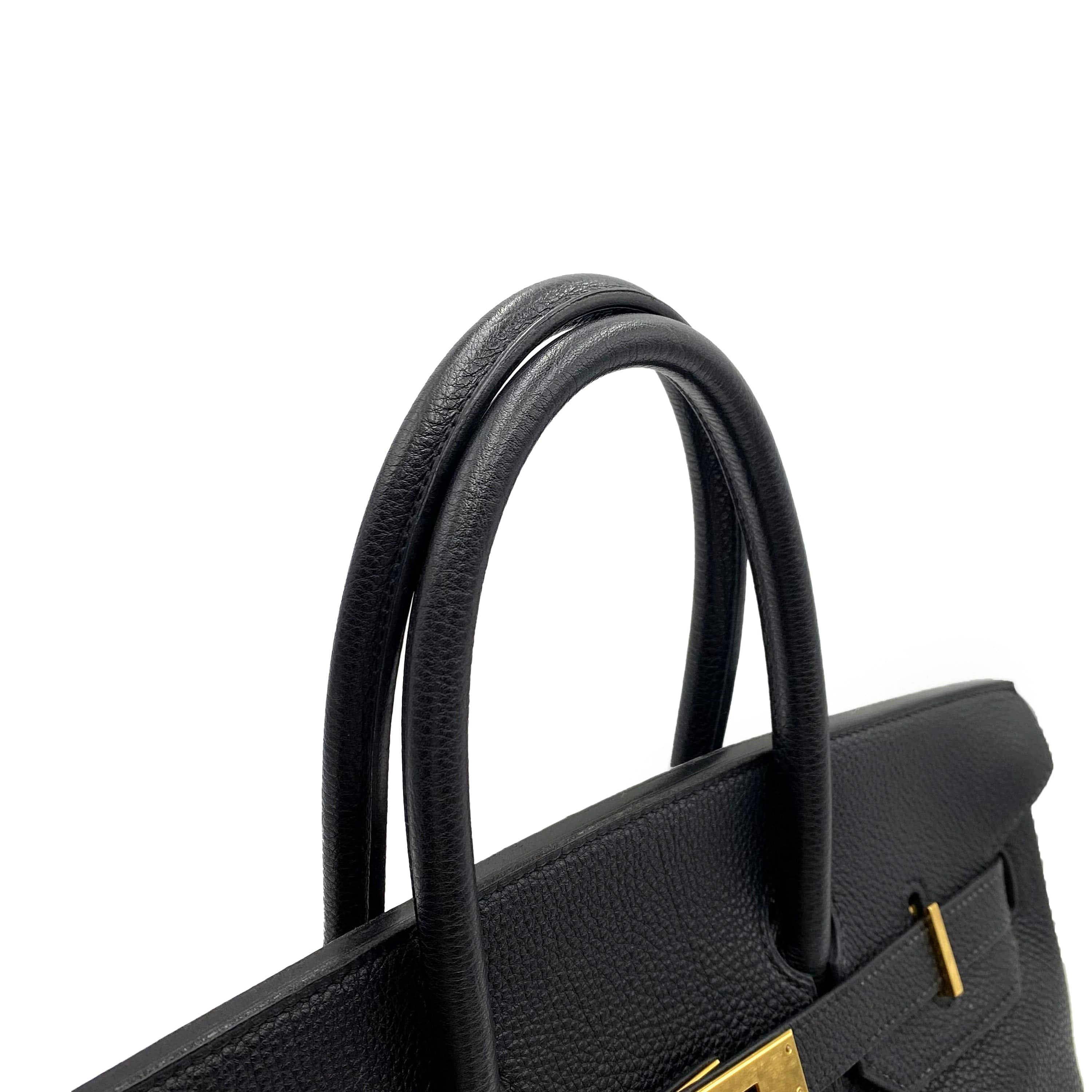 Hermès HERMES BIRKIN 35 BLACK TOGO HAND BAG □F GHW 90231267