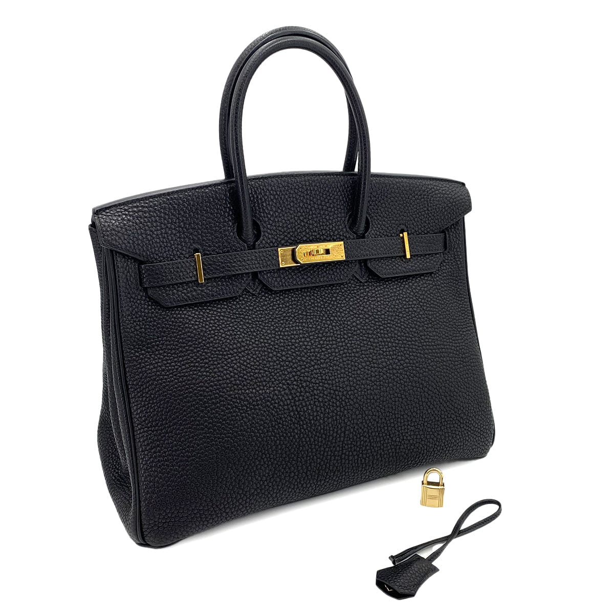 Hermês HERMES BIRKIN 35 BLACK TOGO HAND BAG □G 90242654