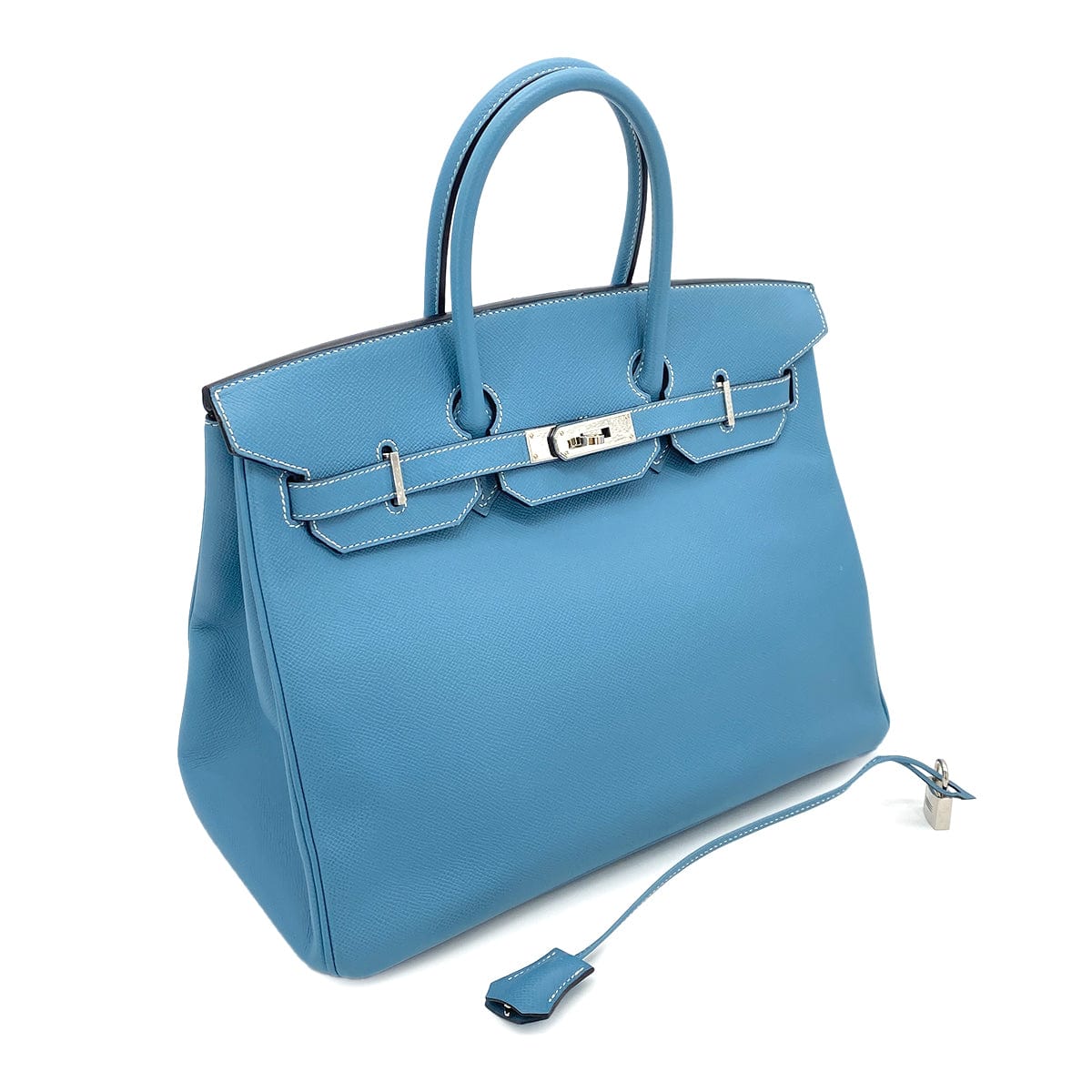 Hermès HERMES BIRKIN 35 BLUE JEAN EPSOM HAND BAG □K SHW 90253873