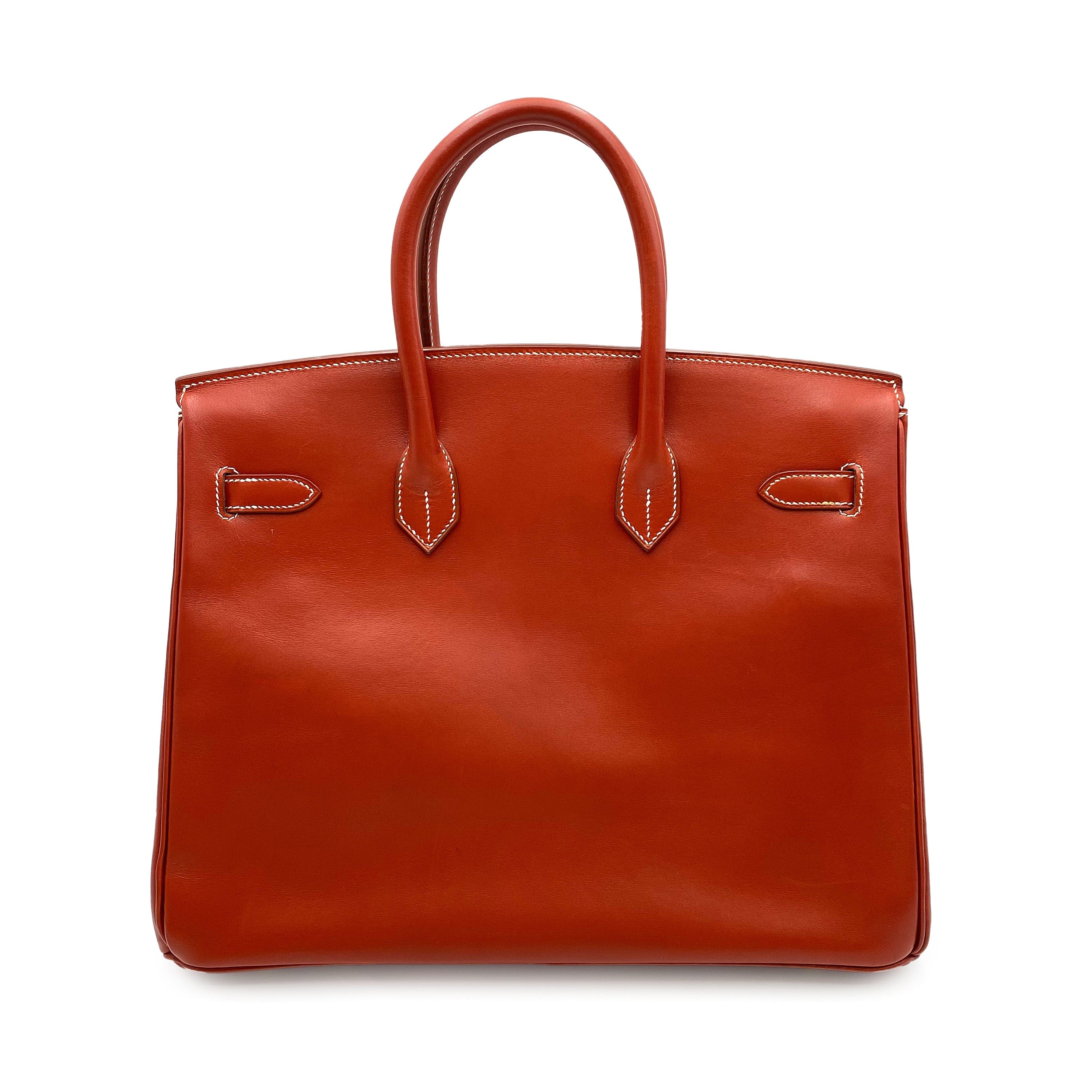 Hermès Hermes Birkin 35 Brique Boxcalf GHW #A