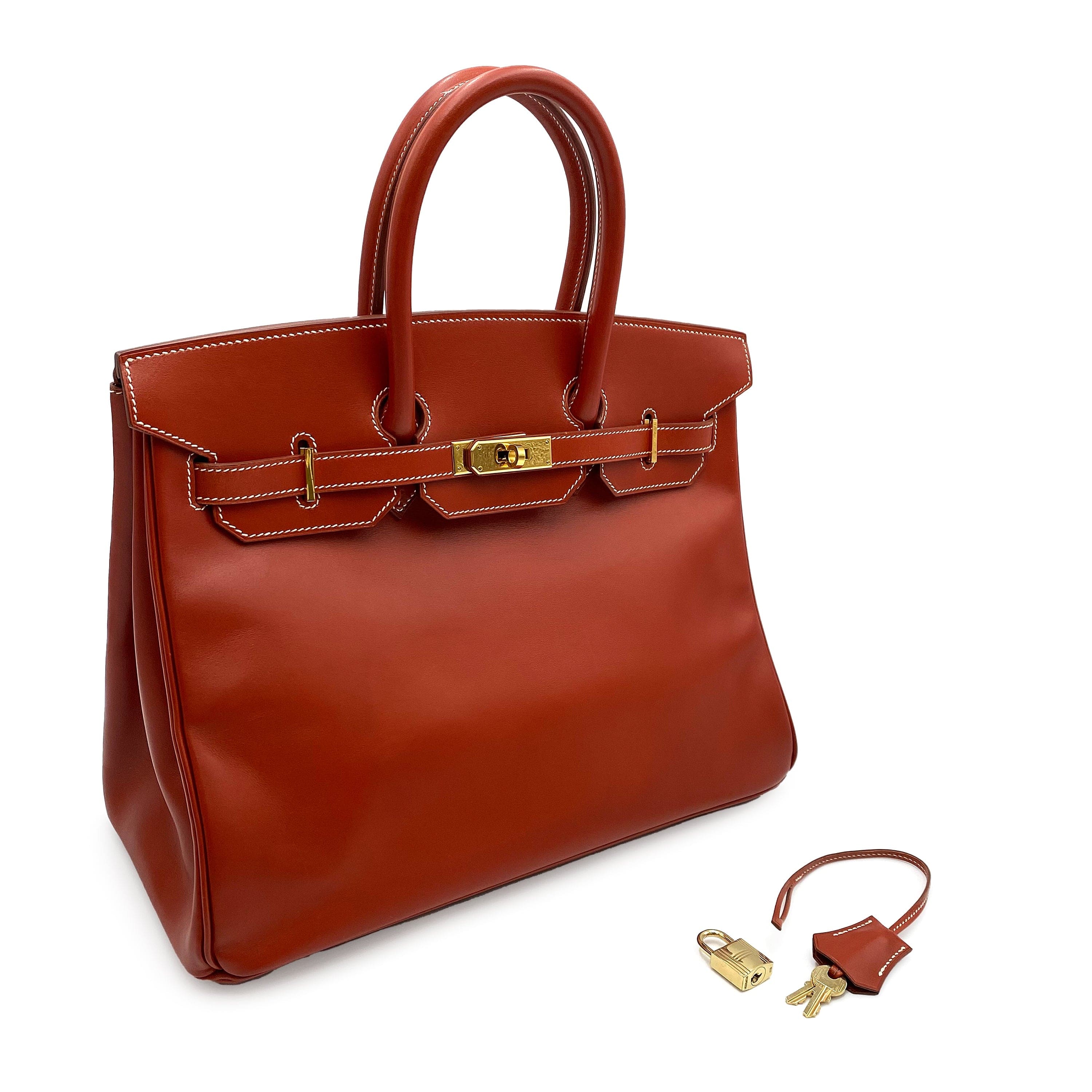 Hermès Hermes Birkin 35 Brique Boxcalf GHW #A