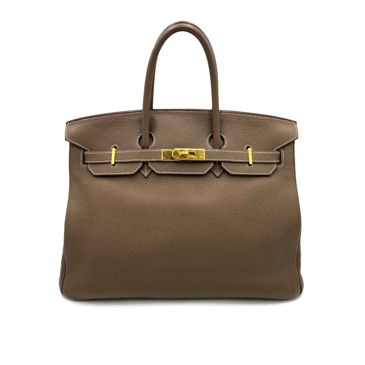 Hermès Hermès Birkin 35 Etoupe Clemence GHW #L 90232071