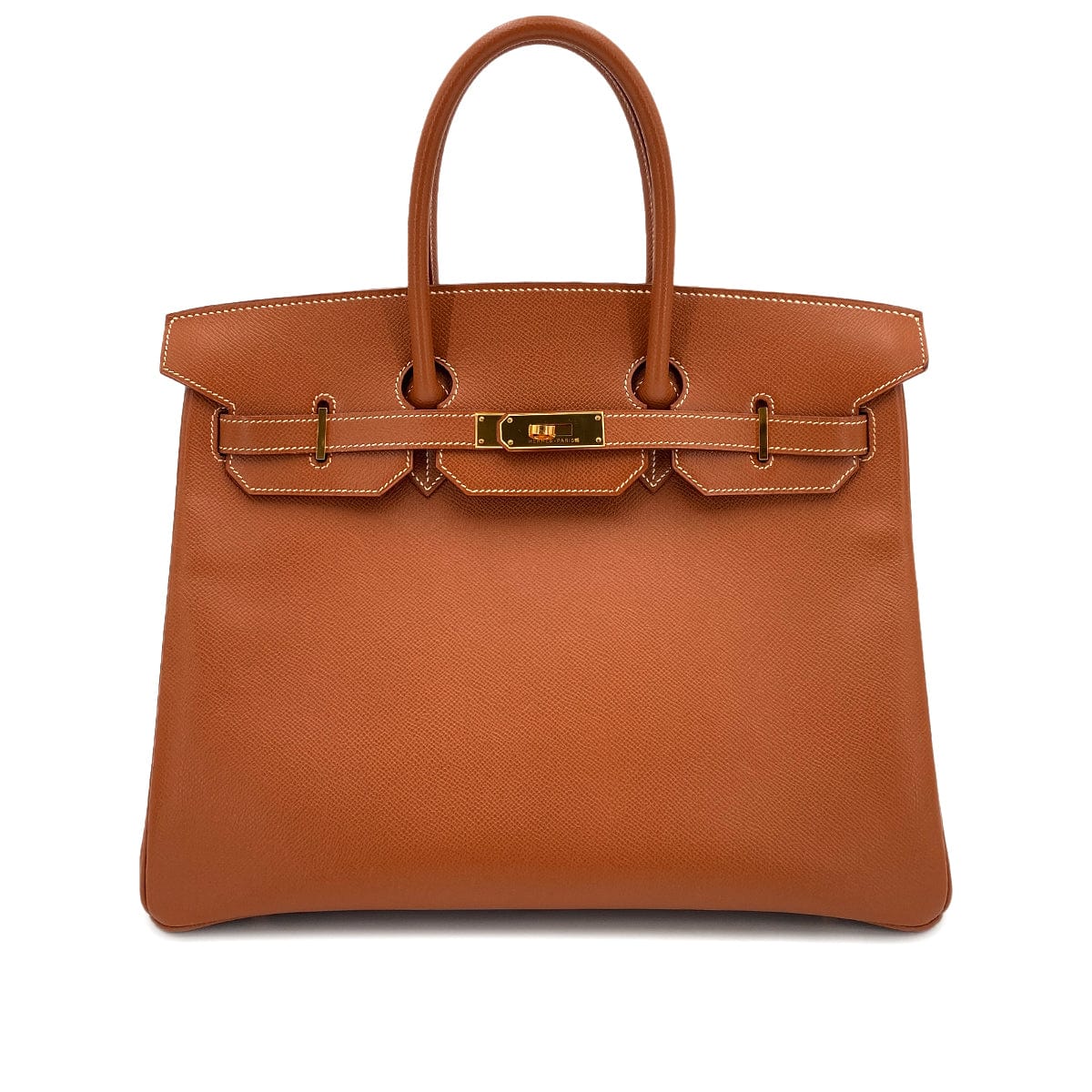 HERMES HERMES BIRKIN 35 GOLD COUCHEVEL HAND BAG □B GHW 90245793