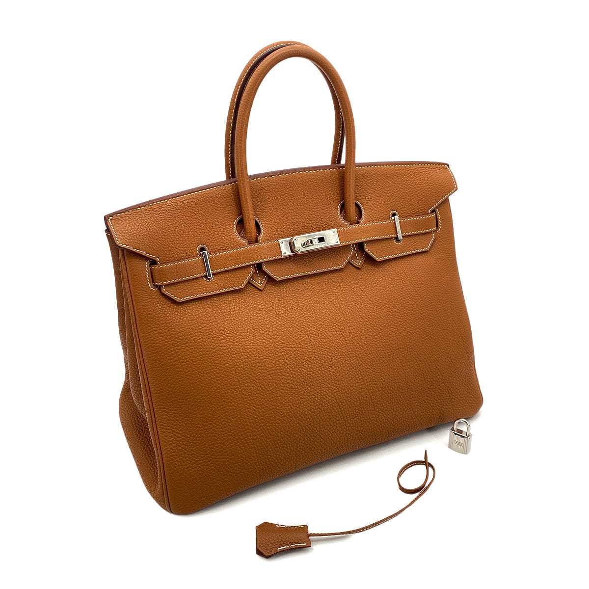 HERMES HERMES BIRKIN 35 GOLD TOGO HAND BAG □G SHW 90254693