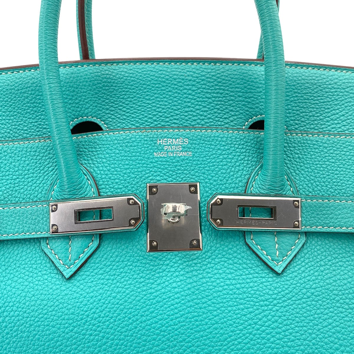 HERMES HERMES BIRKIN 35 LAGON TAURILLON CLEMENCE HAND BAG □L SHW 90248825