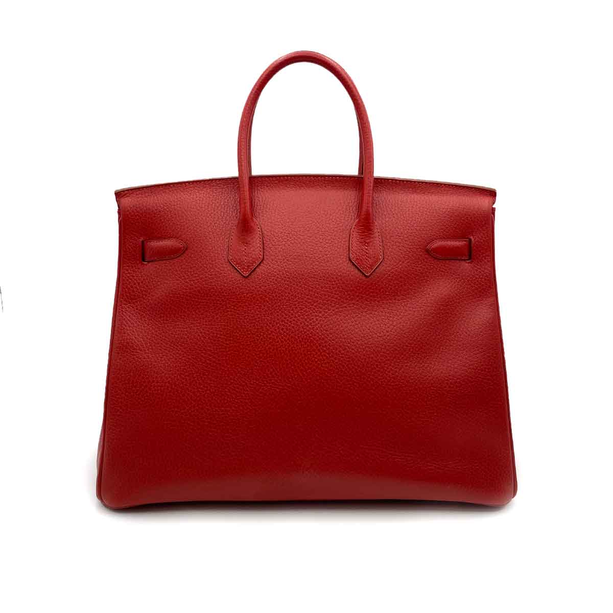 Hermès HERMES BIRKIN 35 RED ARDENNES HAND BAG □A 90232098