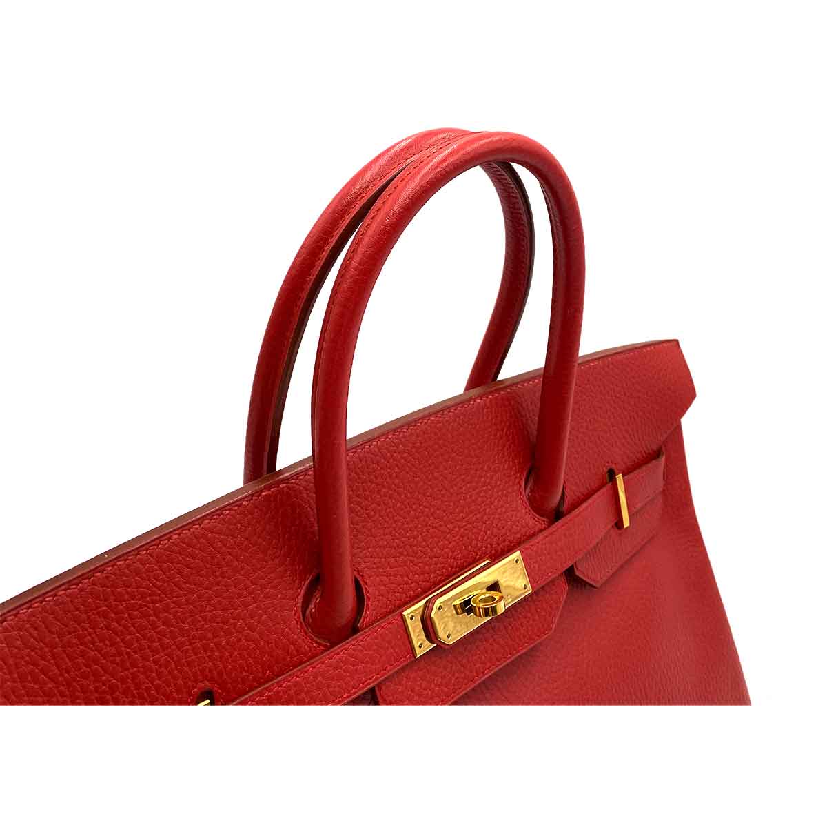 Hermès HERMES BIRKIN 35 RED ARDENNES HAND BAG □A 90232098