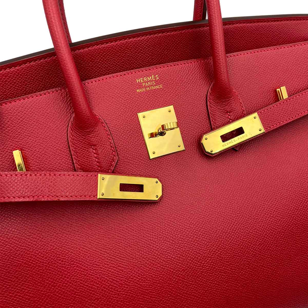 Hermès Hermès Birkin 35 Rouge Epsom GHW #H 90234521