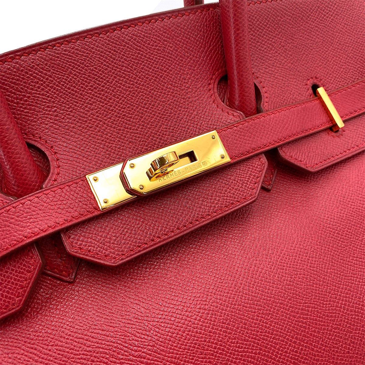 HERMES HERMES BIRKIN 35 ROUGE VIF COUCHEVEL HAND BAG 〇Z 90246313