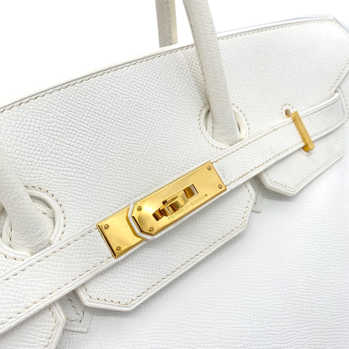 HERMES HERMES BIRKIN 35 WHITE EPSOM HAND BAG □K GHW 90253622