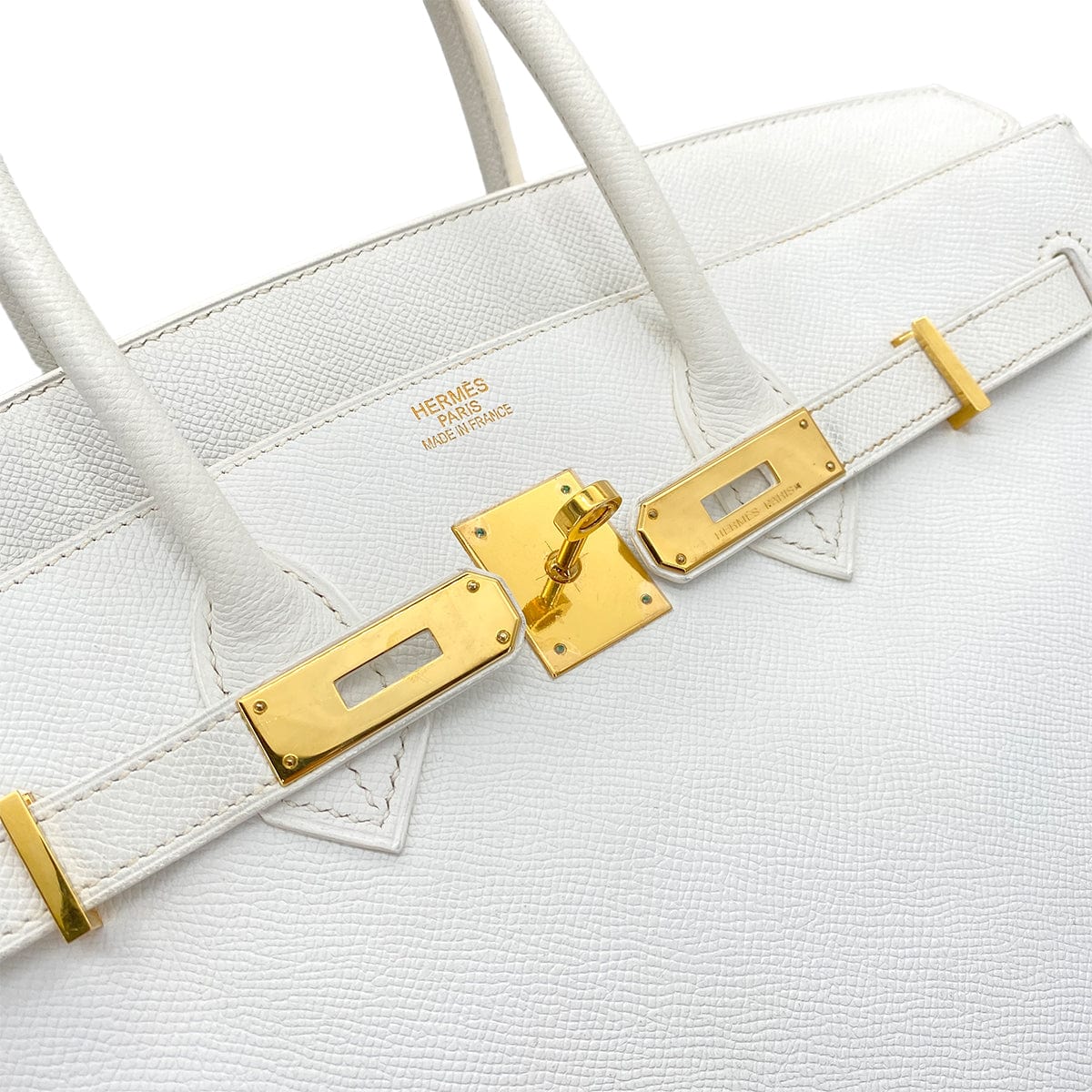 HERMES HERMES BIRKIN 35 WHITE EPSOM HAND BAG □K GHW 90253622