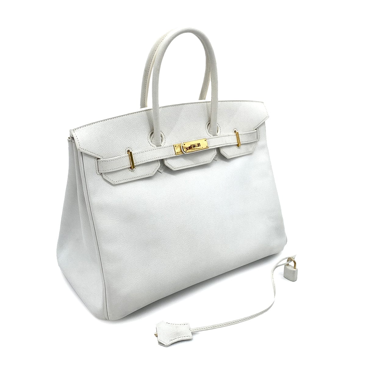 HERMES HERMES BIRKIN 35 WHITE EPSOM HAND BAG □K GHW 90253622