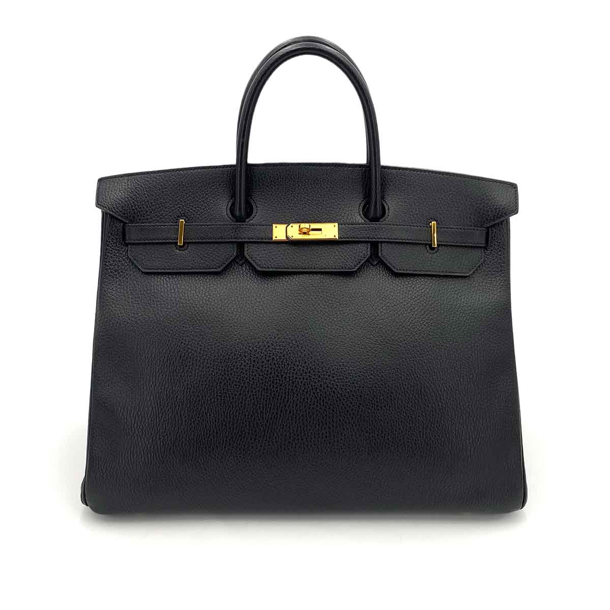 Hermès Hermès Birkin 40 Black Ardennes GHW #Z 90241663