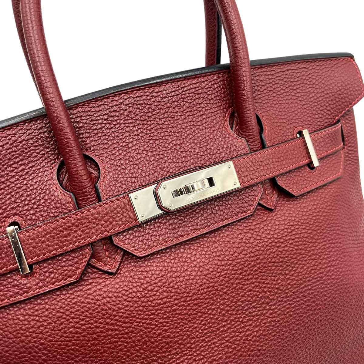 Hermès HERMES BIRKIN VERSO 30 TOGO ROUGE H HAND BAG ▢I SHW 90234217