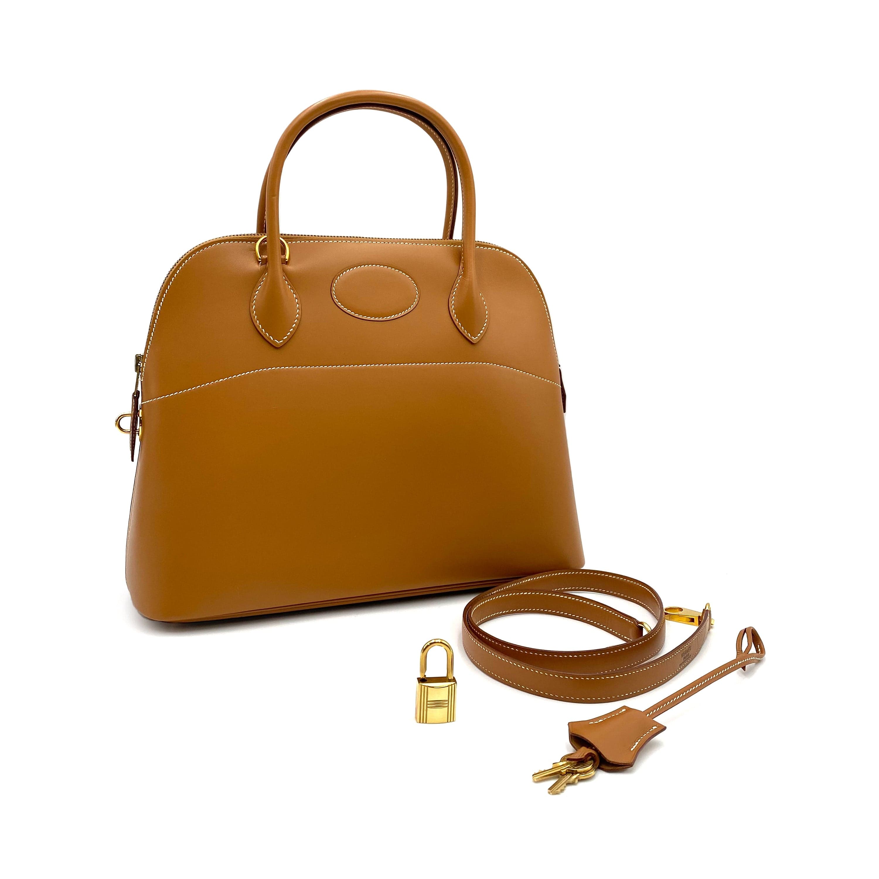 Hermès HERMES BOLIDE 31 NATURAL CHAMONIX HAND SHOULDER BAG 〇Z 90236737